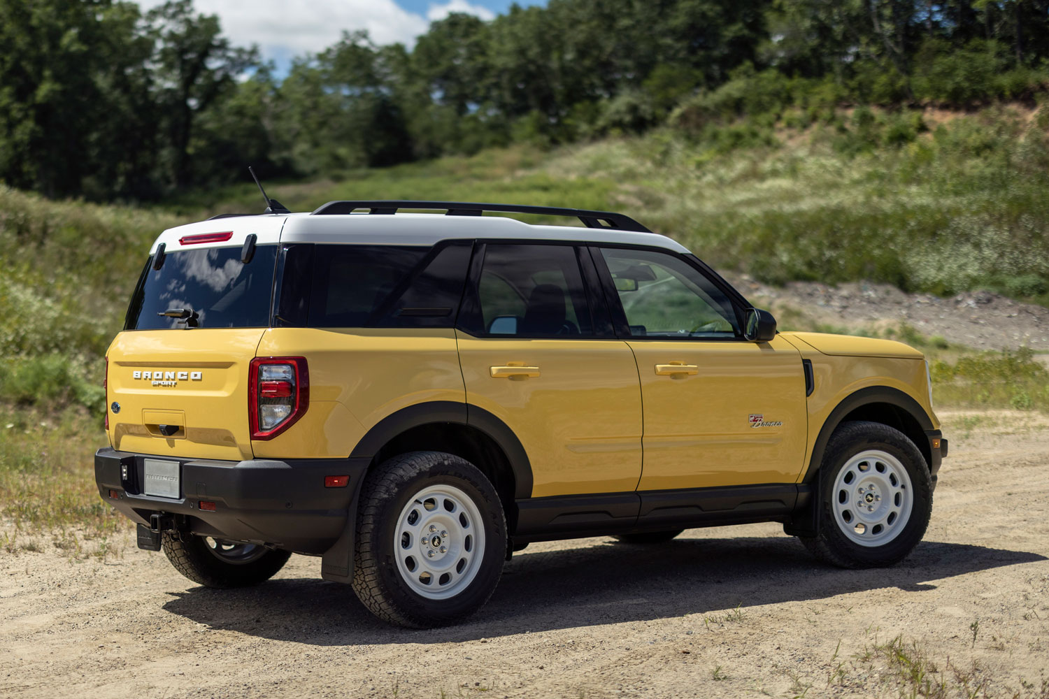 Side view of a yellow 2023 Ford Bronco Sport