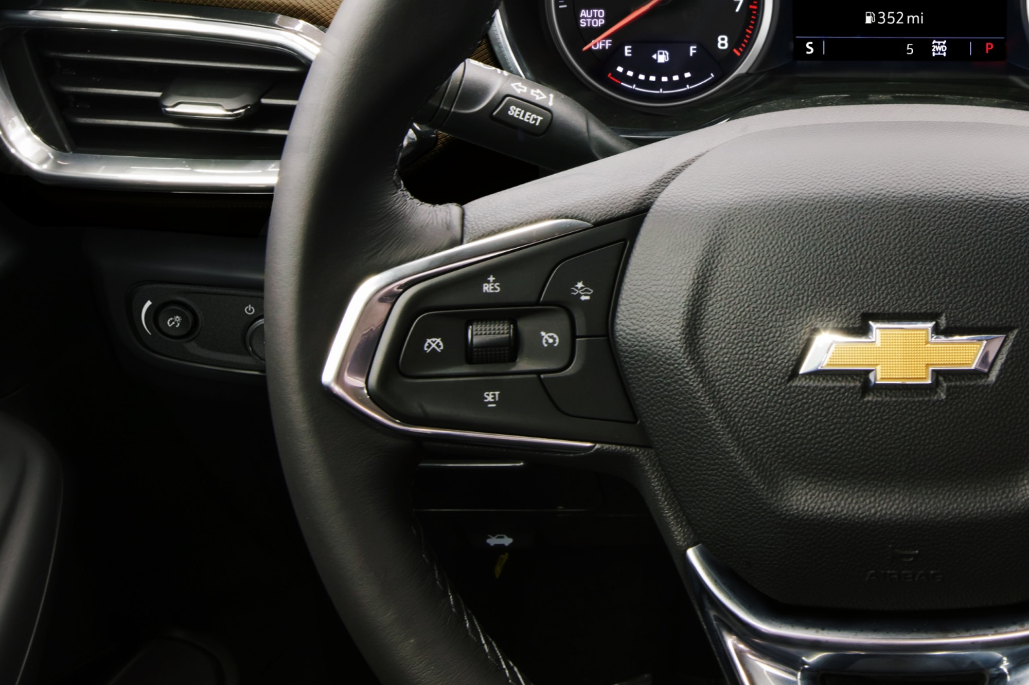 2023 Chevrolet Trailblazer safety feature buttons on steering wheel