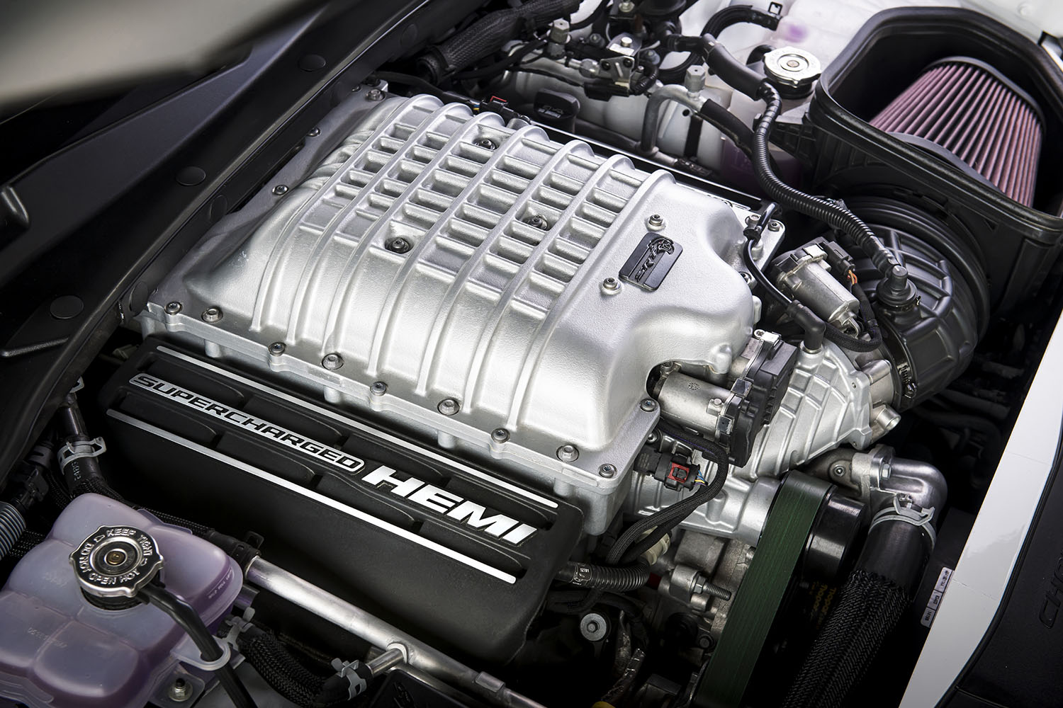 6.2-liter supercharged Hemi V8 engine powering the Dodge Charger SRT Hellcat Redeye