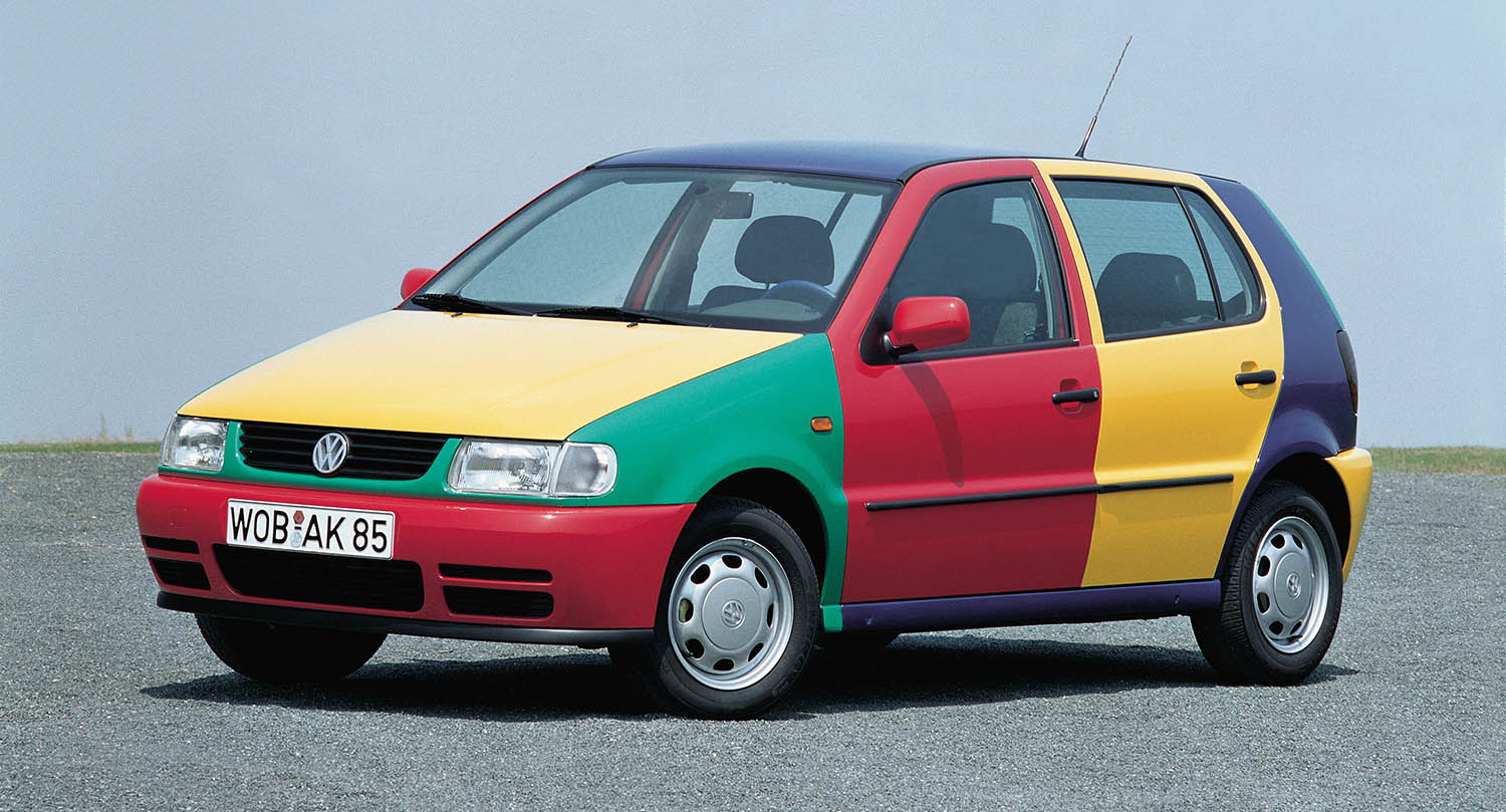 1990s-era Volkswagen Polo Harlequin with multicolor panels