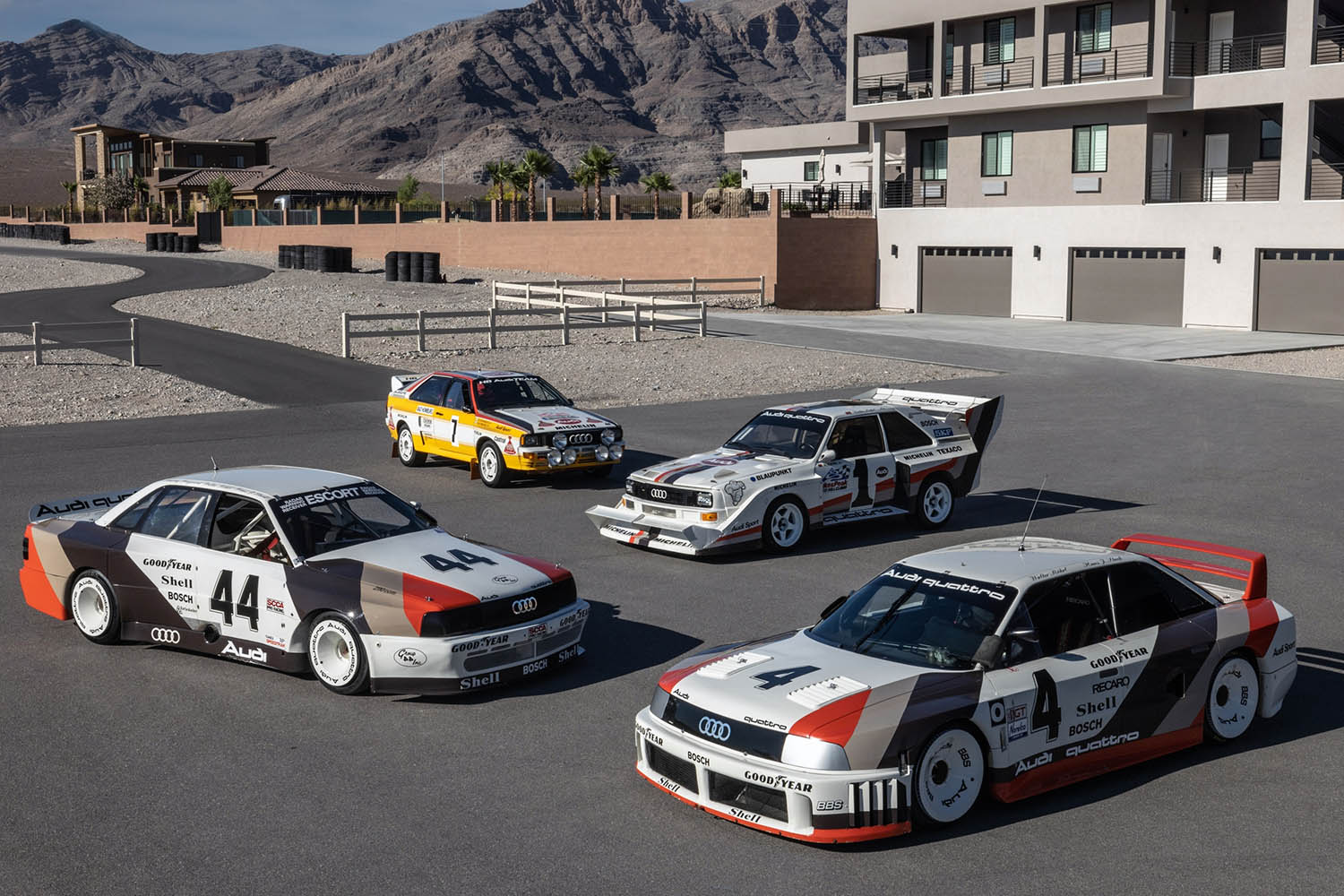 Collection of historic Audi Sport racing cars