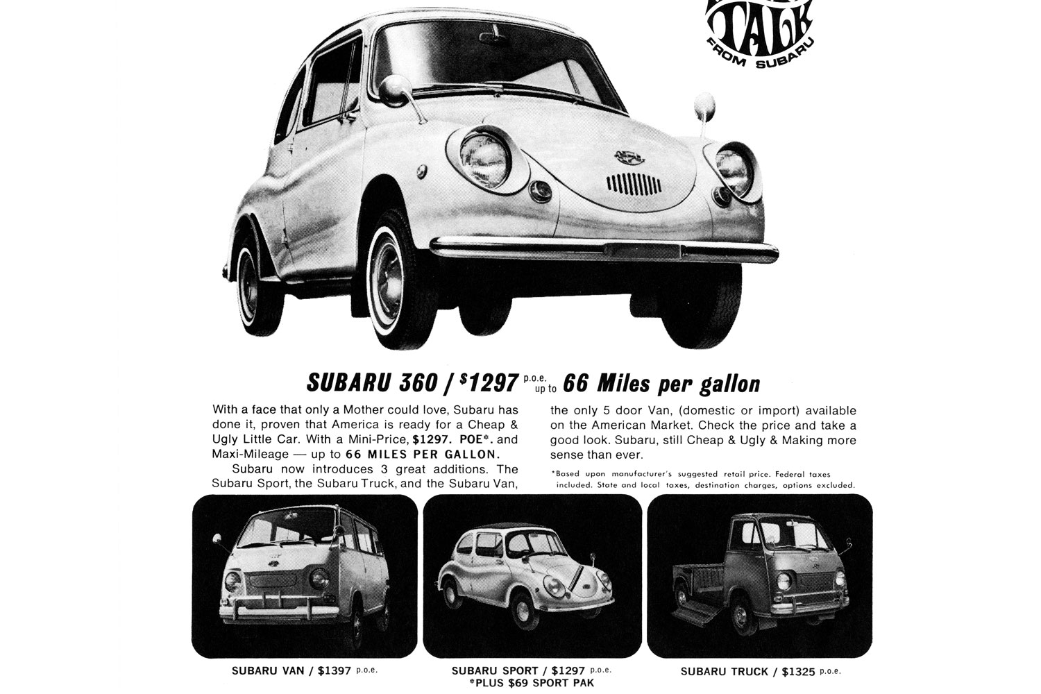 1968 Subaru 360 advertisement