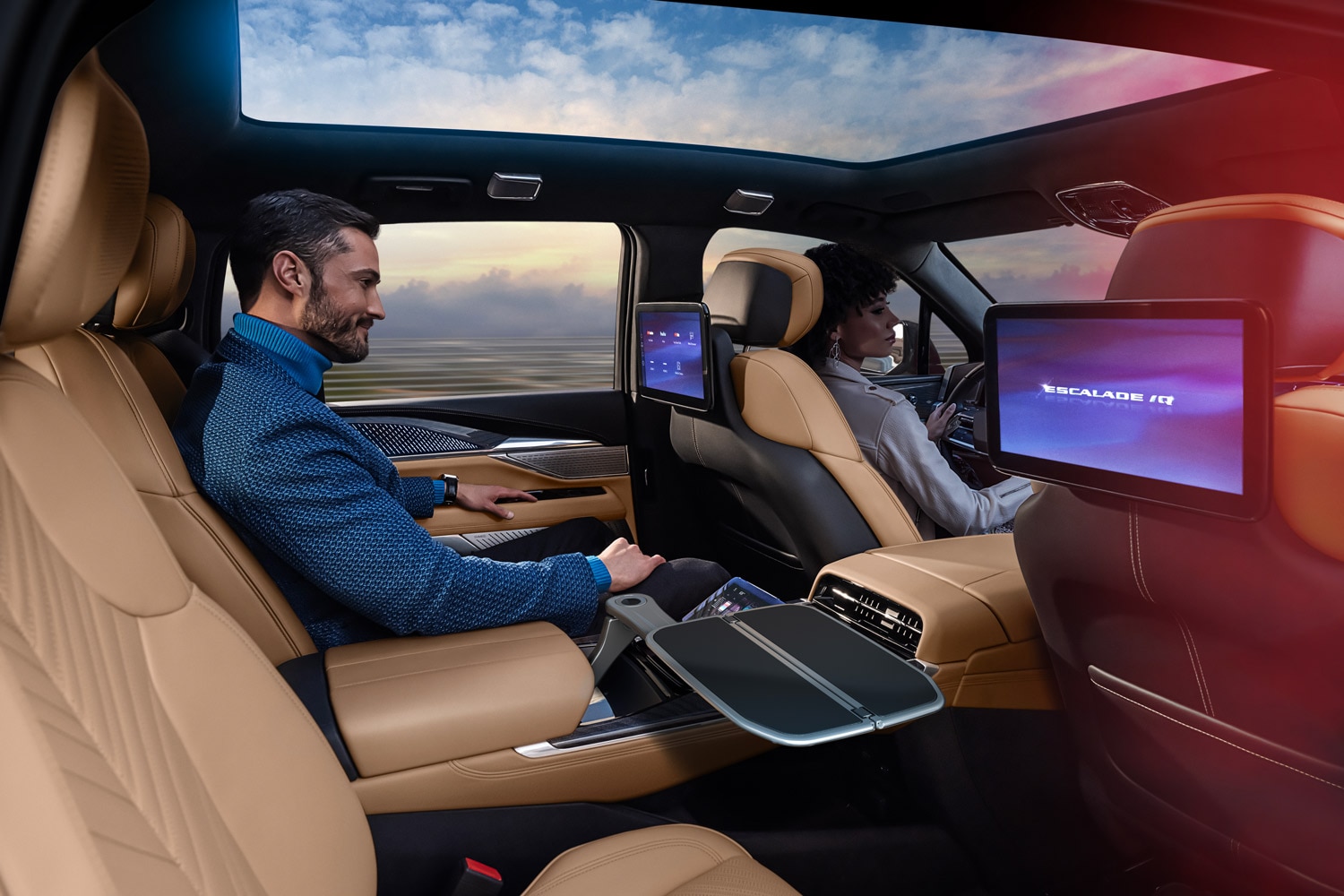 2025 Cadillac Escalade IQ with available second-row captain's chairs