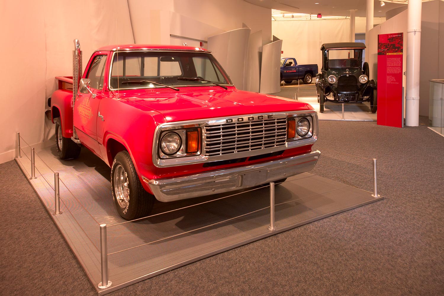  1979 Dodge Li'l Red Express truck displayed in auto museum
