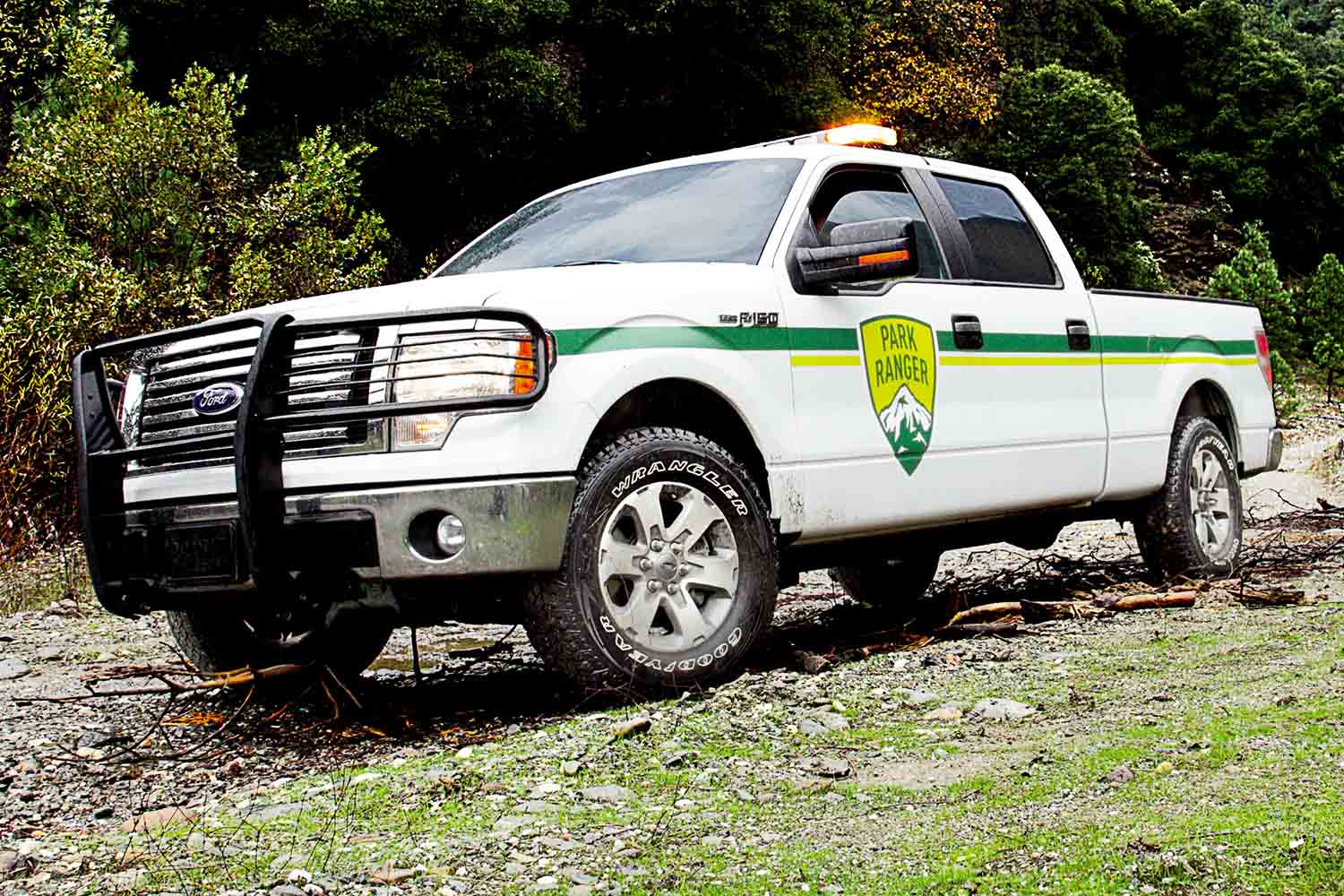 Ford F-150 park ranger truck with Goodyear all-terrain tires