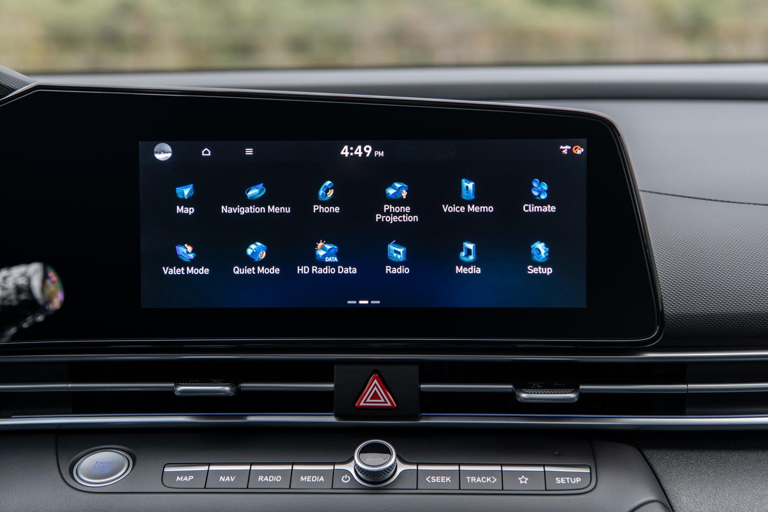 Infotainment screen in a 2024 Hyundai Elantra