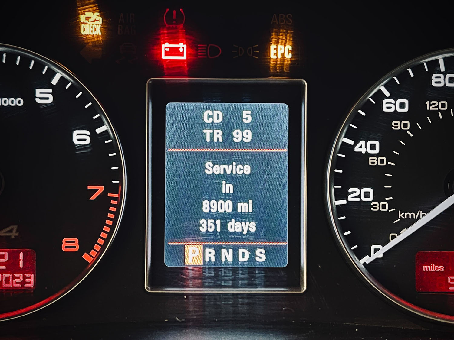 Oil-pressure light on dashboard