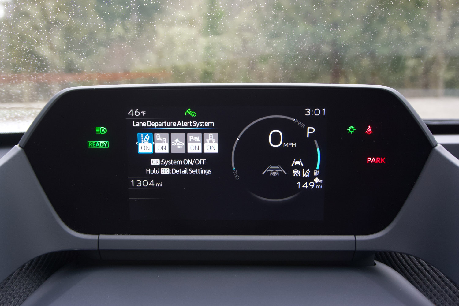 2023 Toyota bZ4X interior, digital instrumentation display