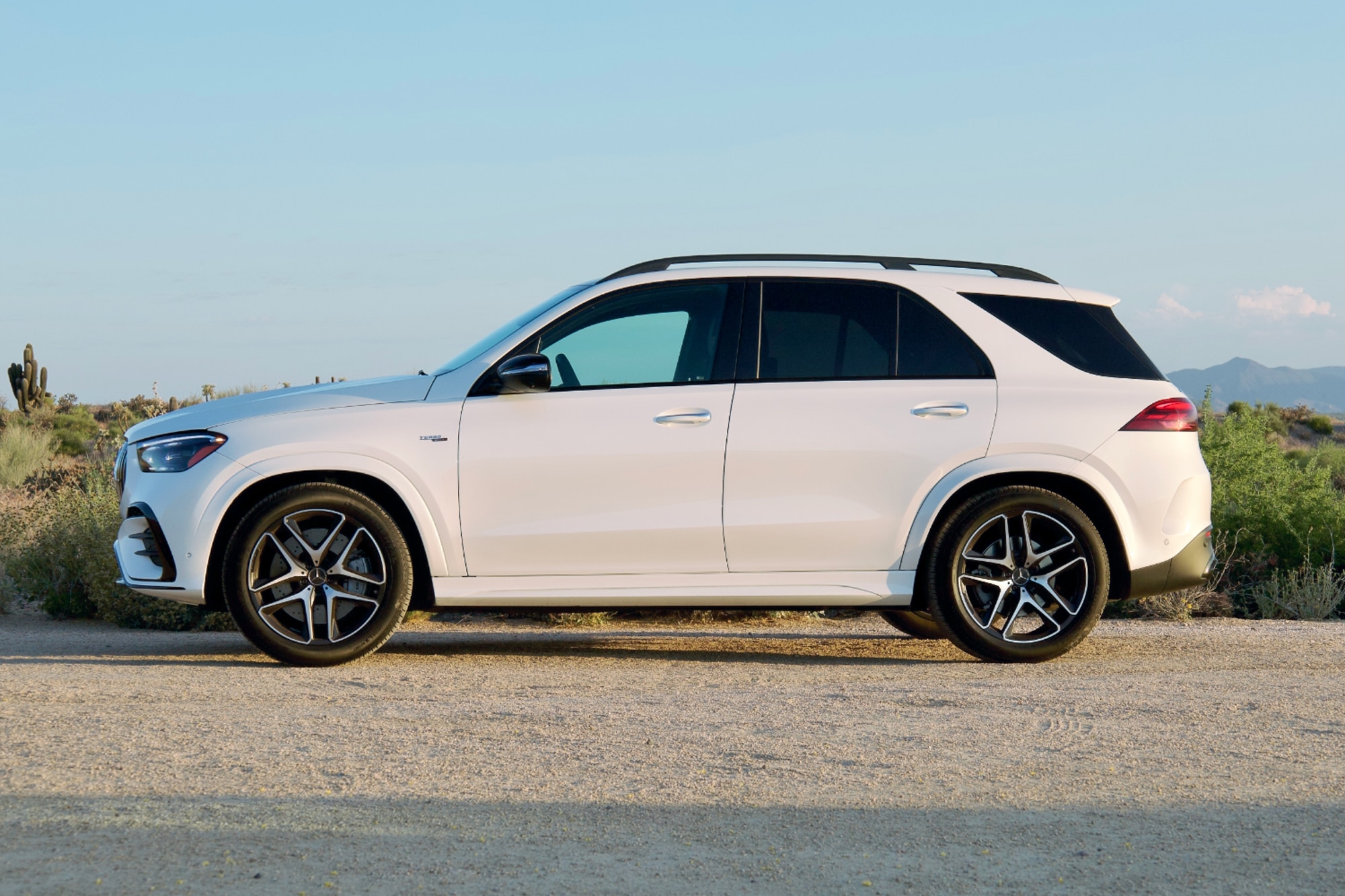 White 2024 Mercedes-AMG GLE 53 side view