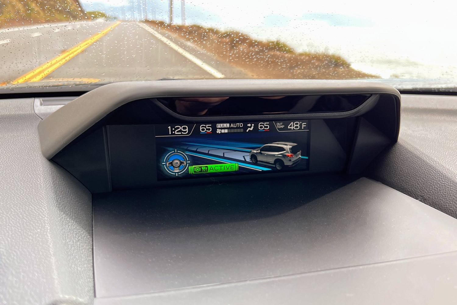 Driver-assistance screen in a 2024 Subaru Forester