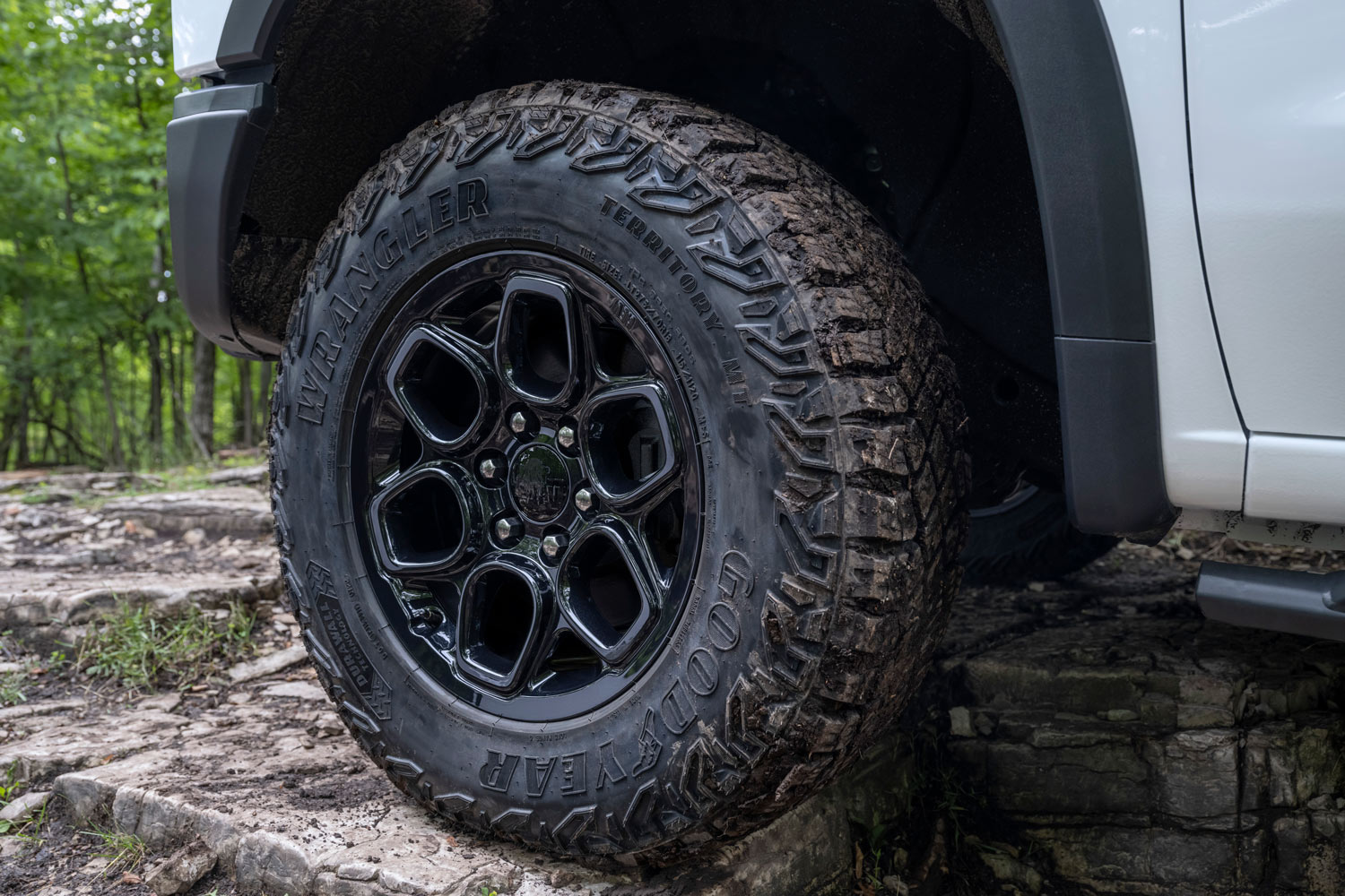 Close-up of 2023 Chevrolet Silverado ZR2 Bison off-road tires