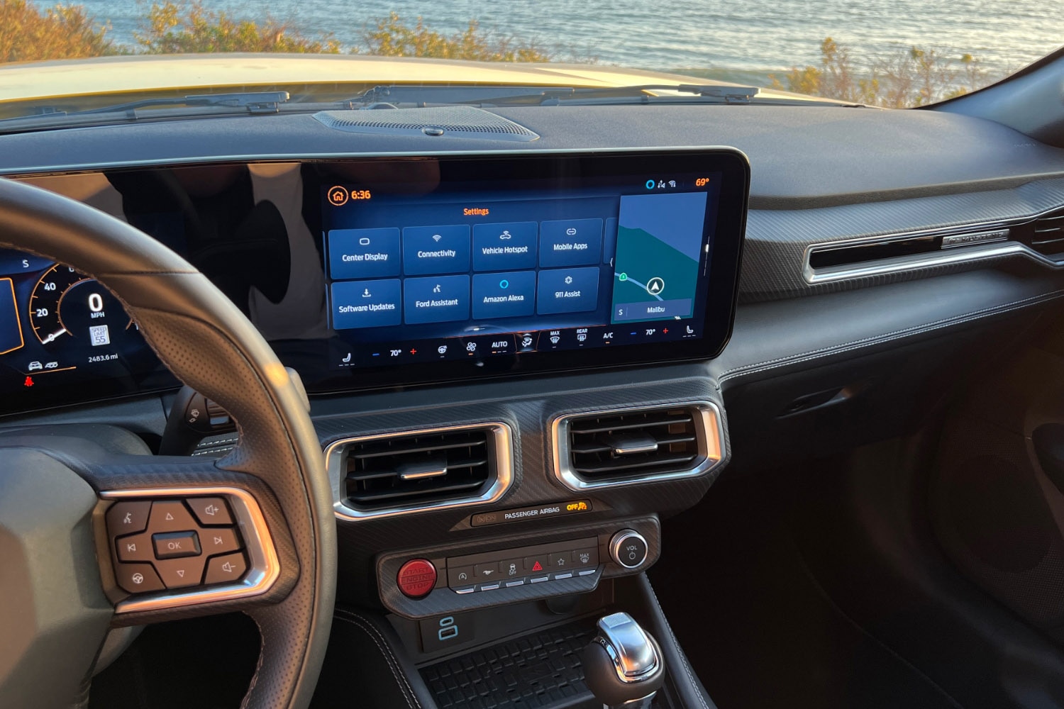 2024 Ford Mustang infotainment system display.