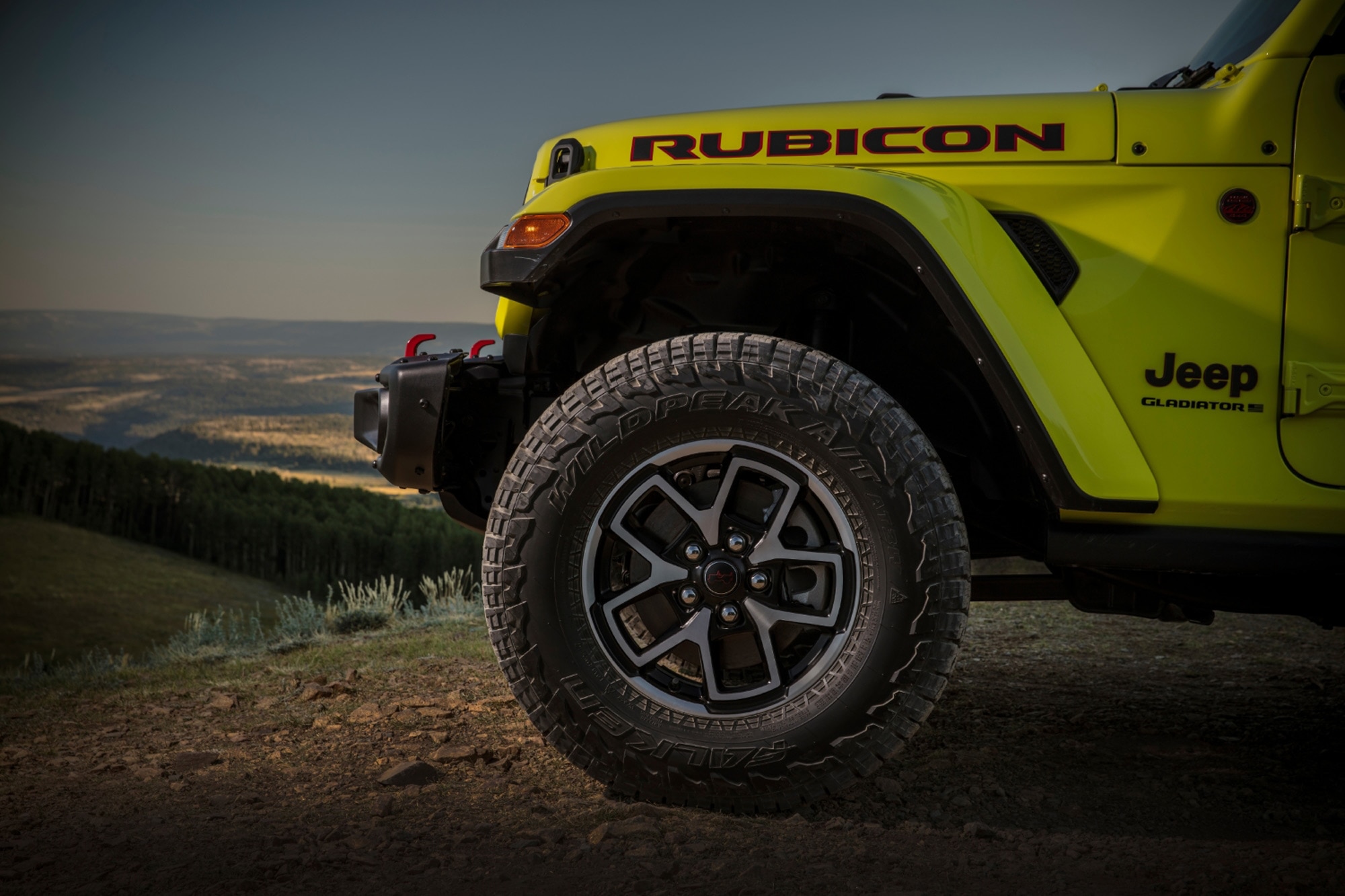 2024 Jeep Gladiator Rubicon in yellow wheel
