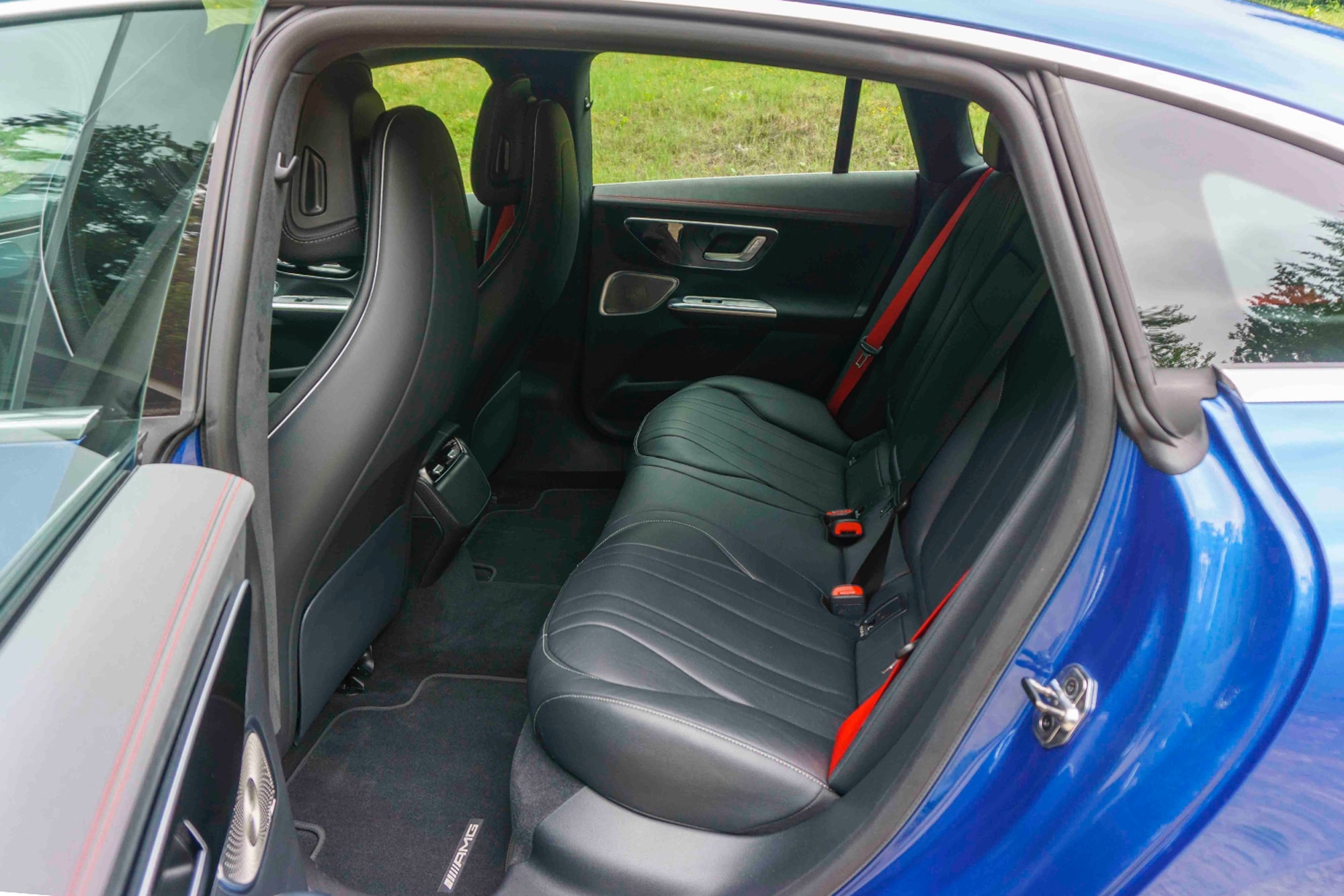 2023 Mercedes-Benz EQE Sedan in Starling Blue back passenger seat