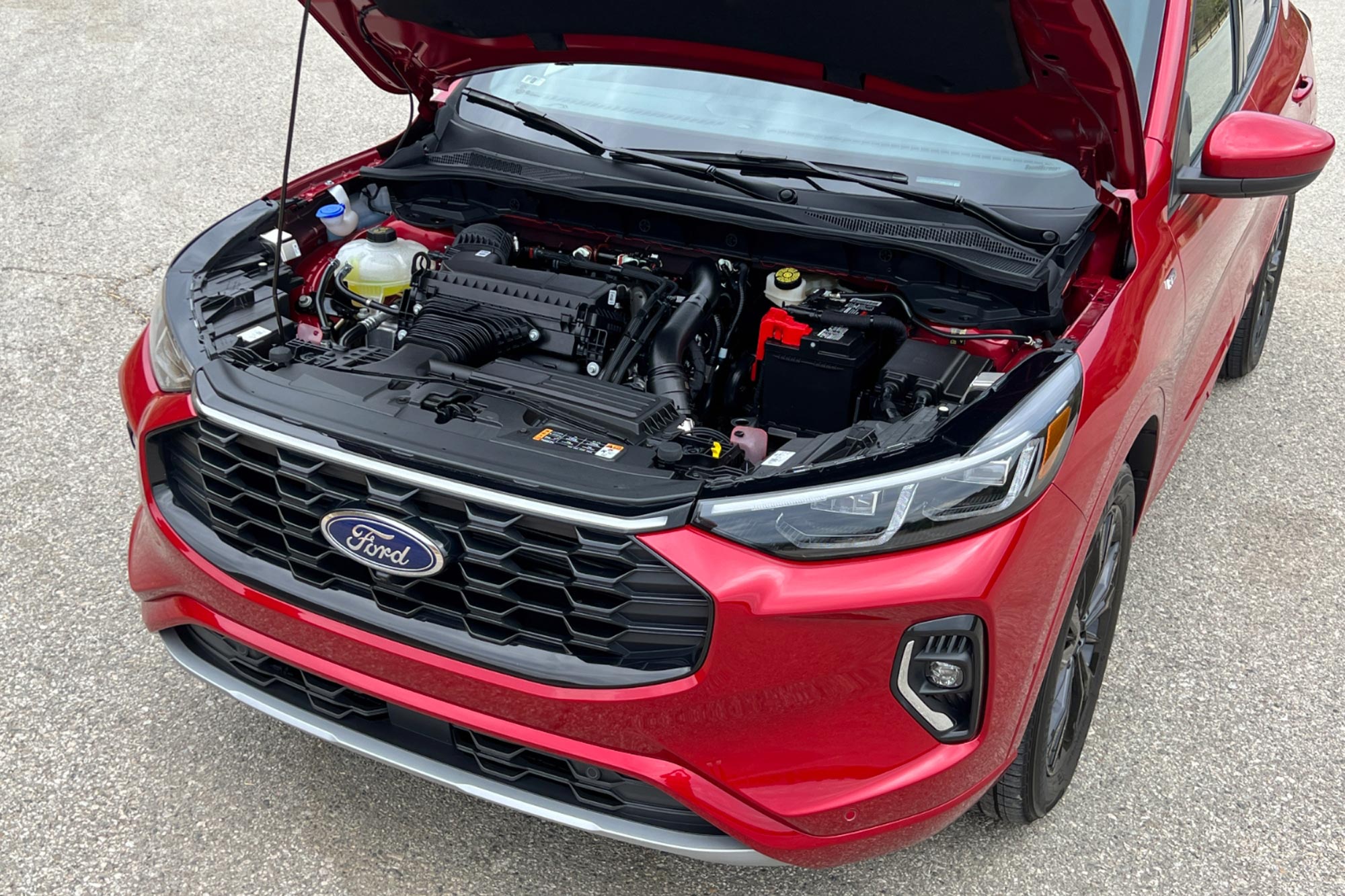 2023 Ford Escape in red open engine bay