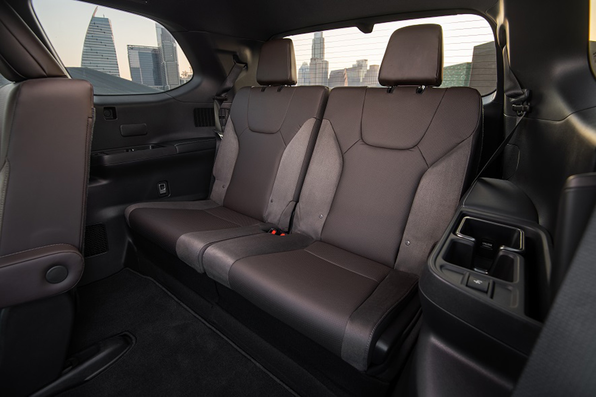 2024 Lexus TX 550h+ Nightfall Mica third-row interior