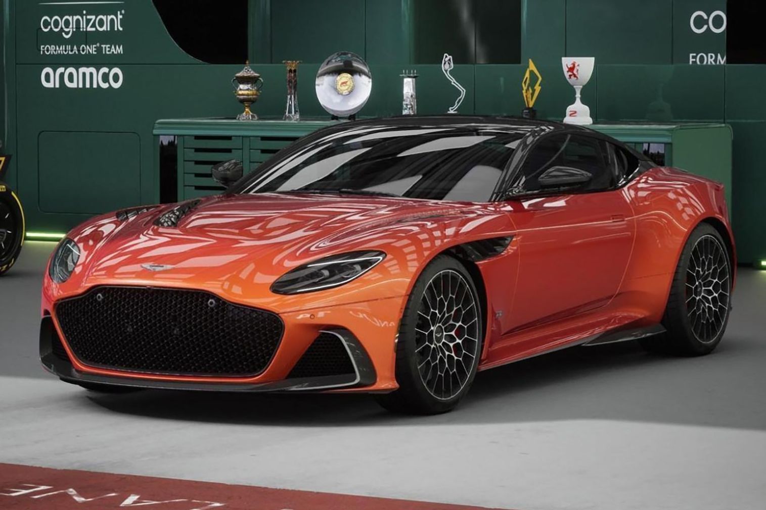 Orange Aston Martin