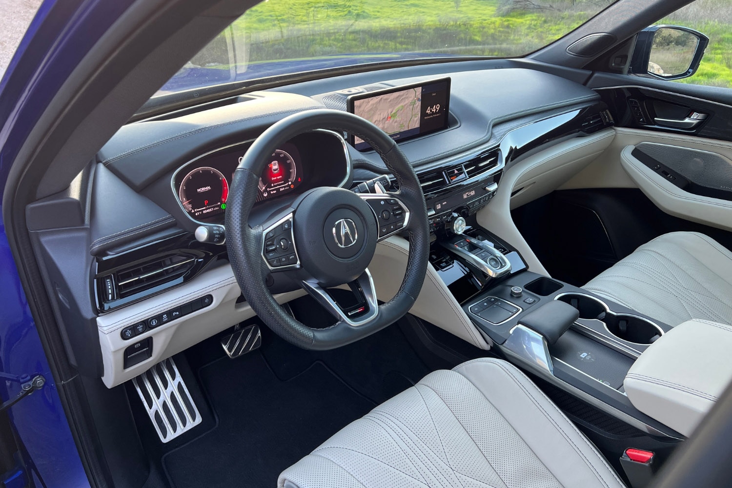 2023 Acura MDX Type S interior, dashboard, and front seats.