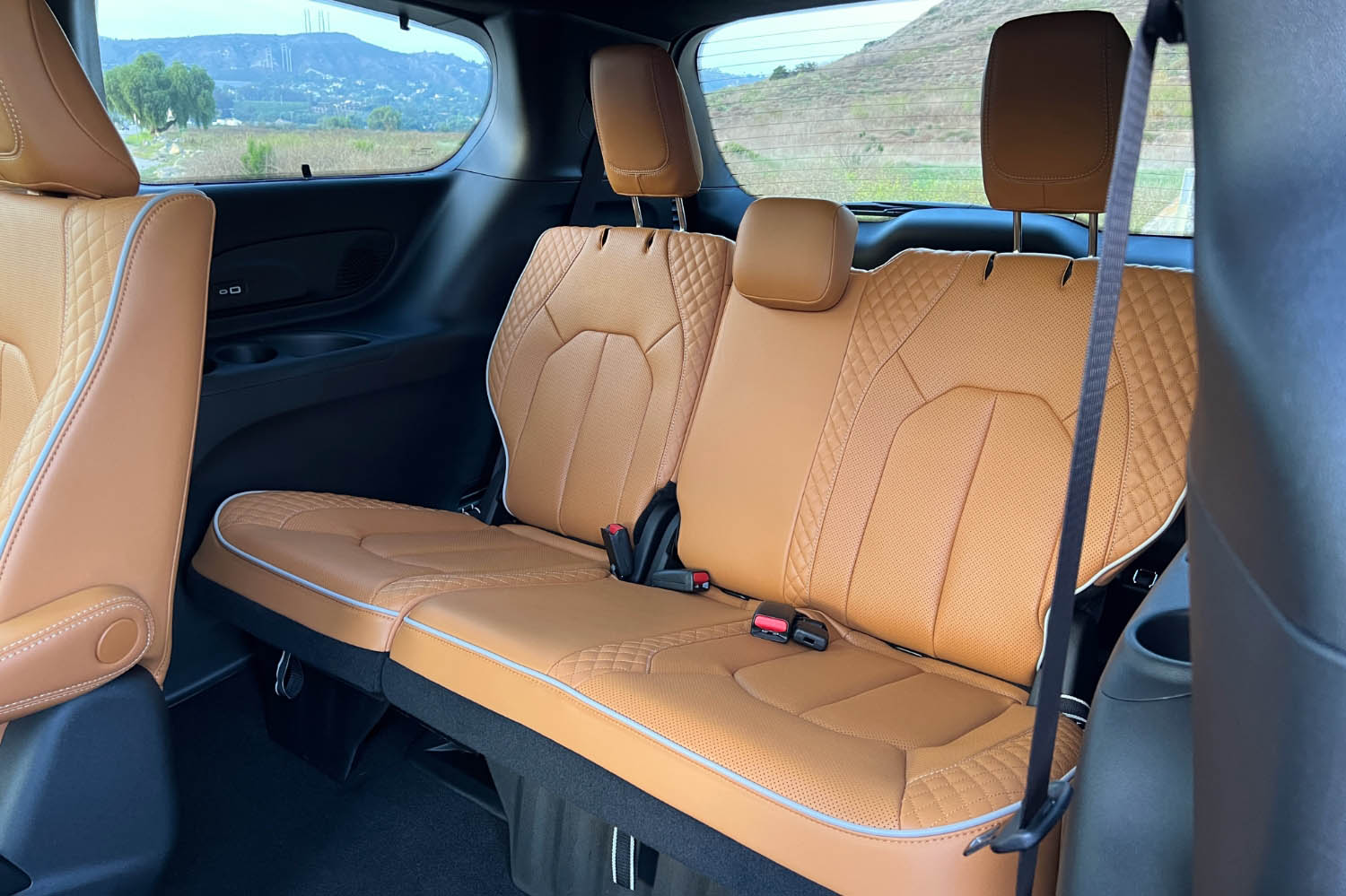Third-row seat of 2023 Chrysler Pacifica Hybrid minivan