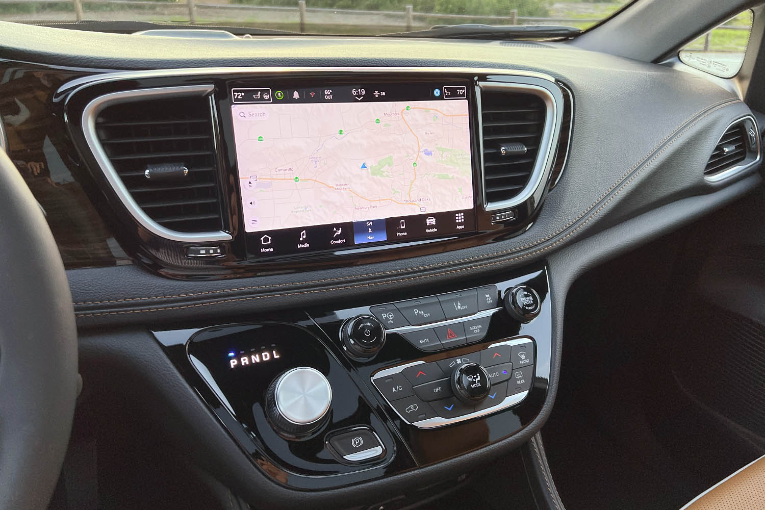 Infotainment screen of 2023 Chrysler Pacifica Hybrid minivan