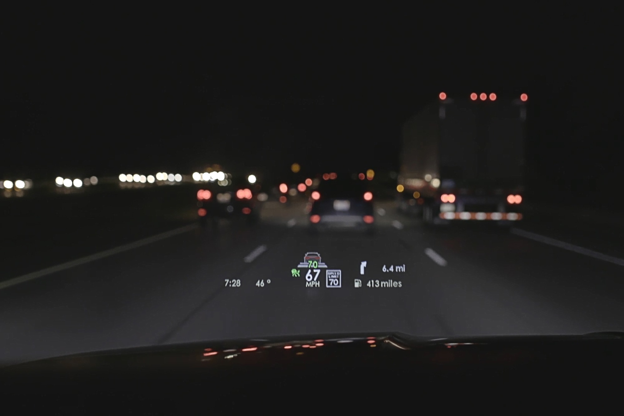 Head-up display in a 2023 Lincoln Navigator