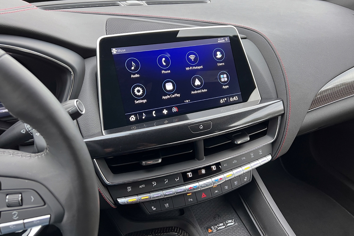 The central infotainment screen of the 2023 Cadillac CT5-V