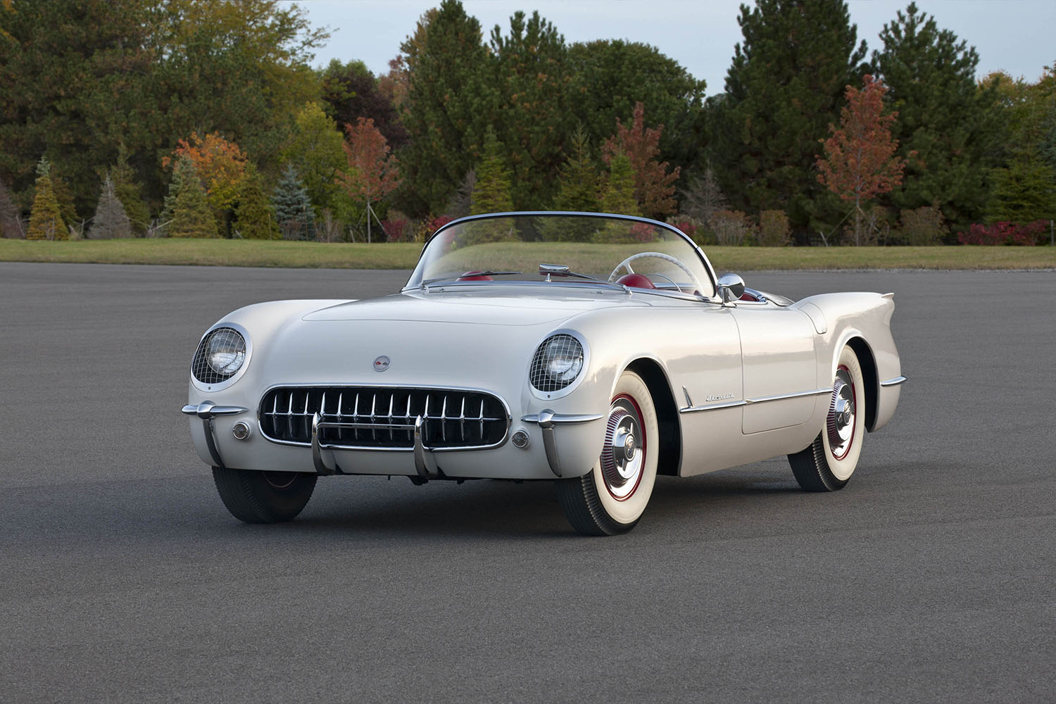 1954 Chevrolet Corvette convertible in white