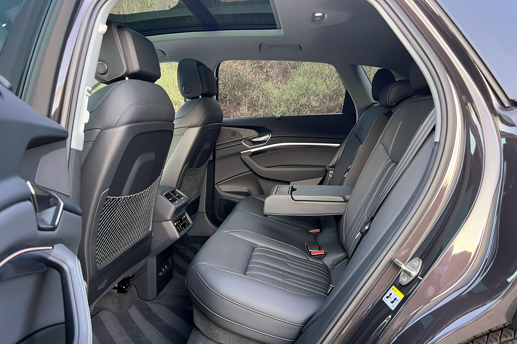 Rear seats of a 2024 Audi Q8 e-tron