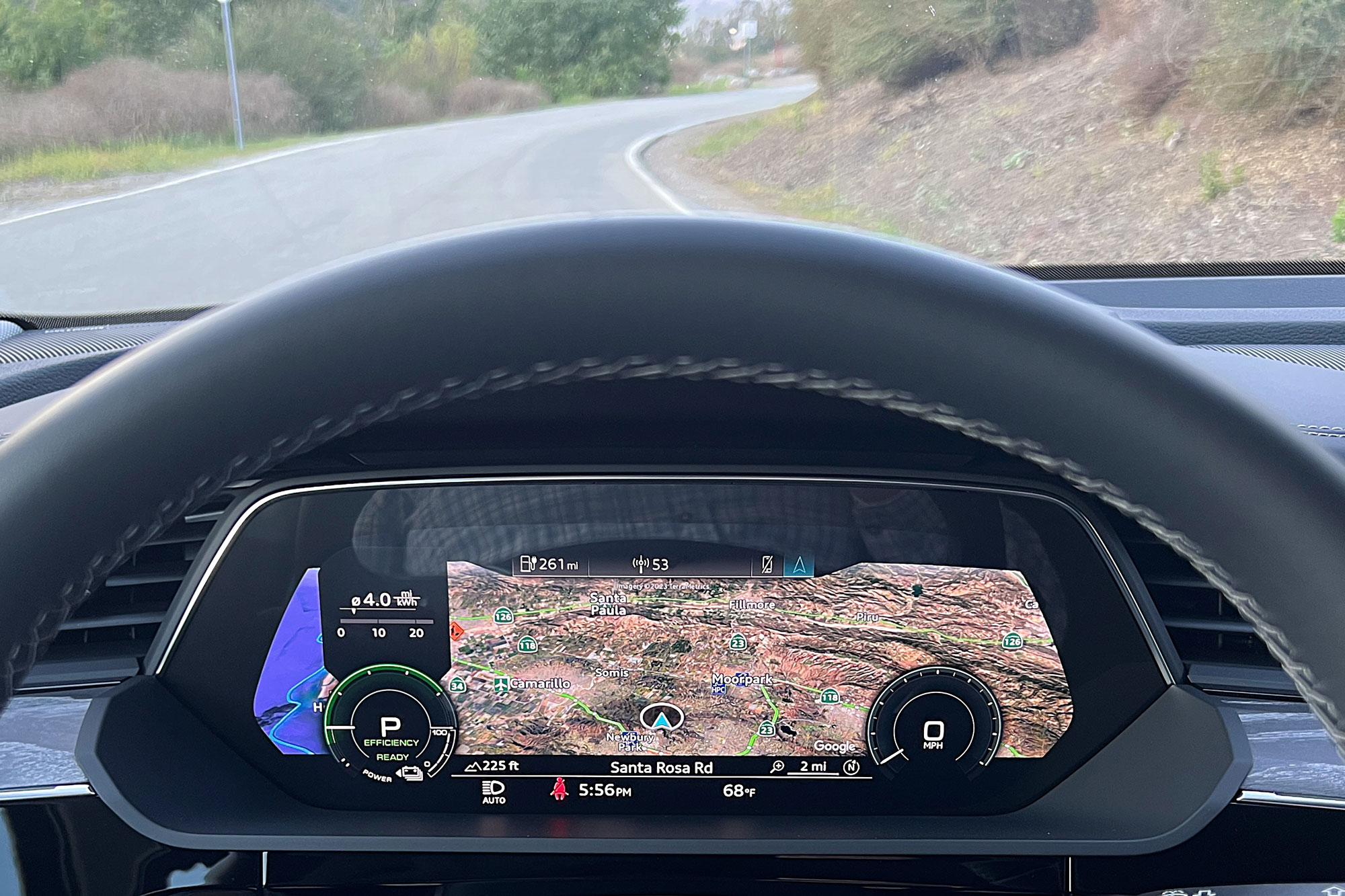 Virtual cockpit in a 2024 Audi Q8 e-tron