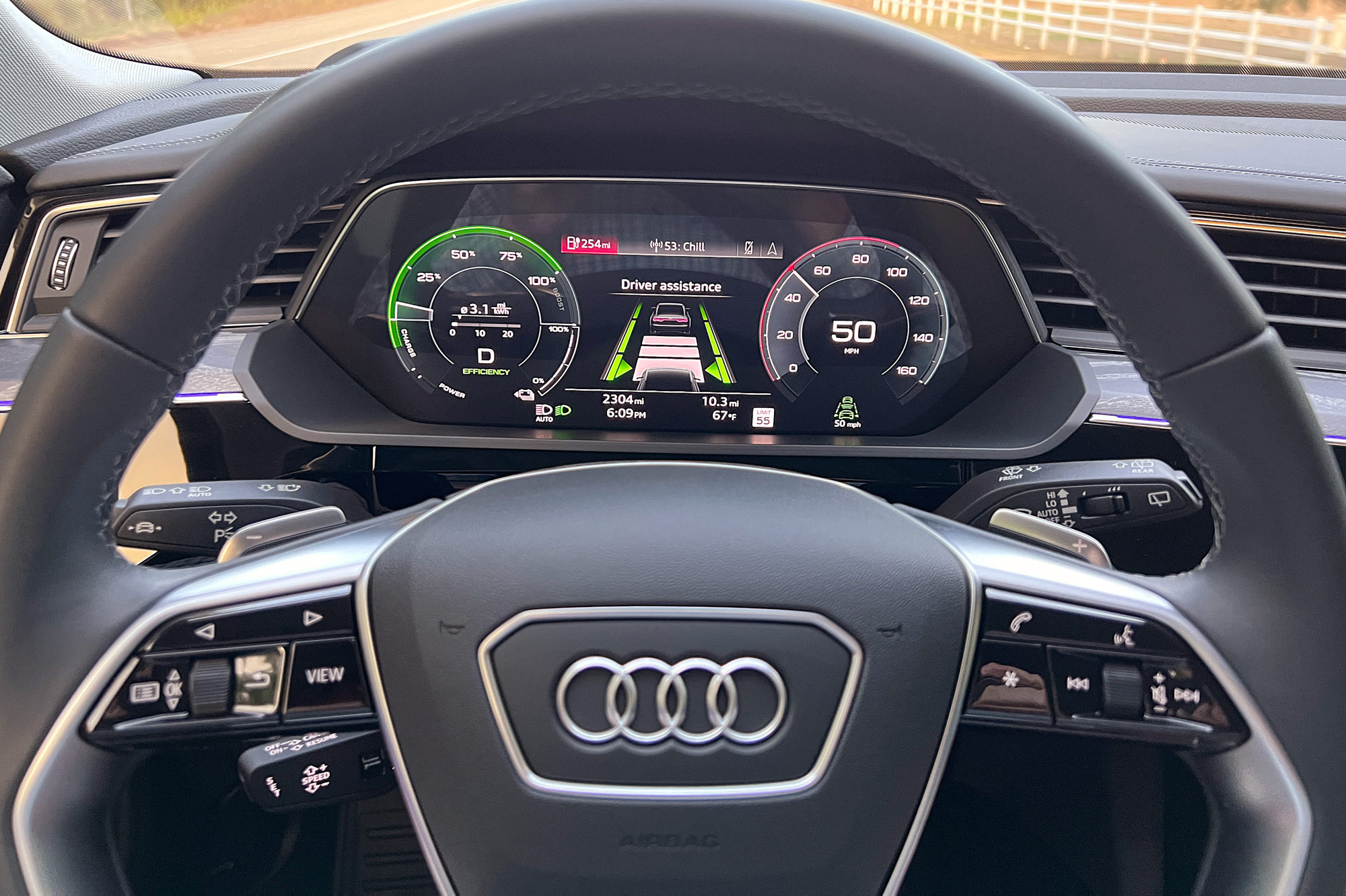 Digital gauges in a 2024 Audi Q8 e-tron