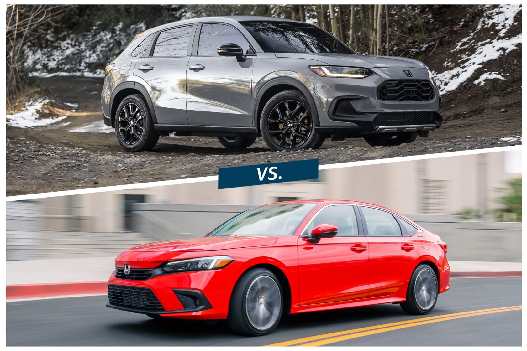 Compared: 2024 Honda Civic vs. 2024 Honda HR-V | Capital One Auto Navigator