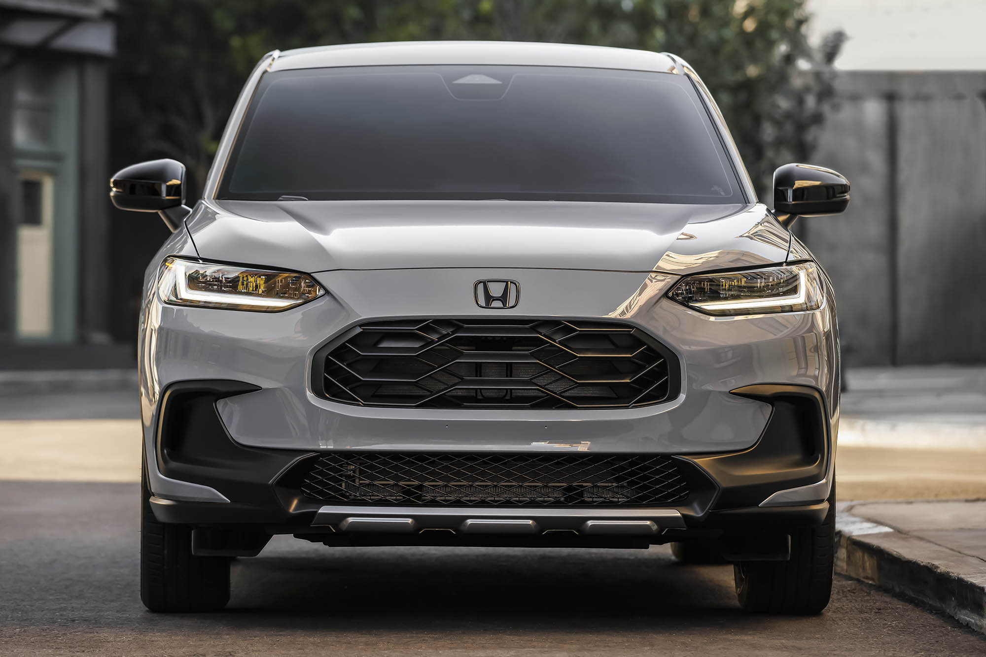 2024 Honda HR-V in gray directly facing camera