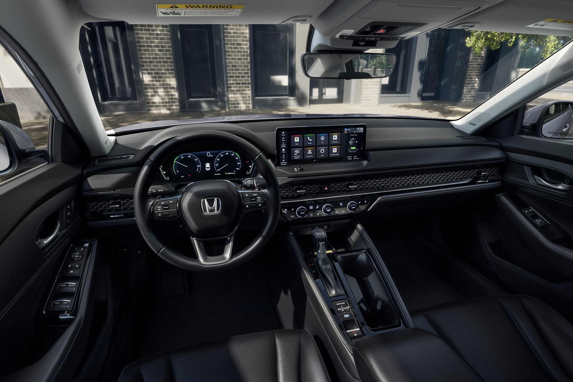 Dashboard and steering wheel in a 2024 Honda Accord