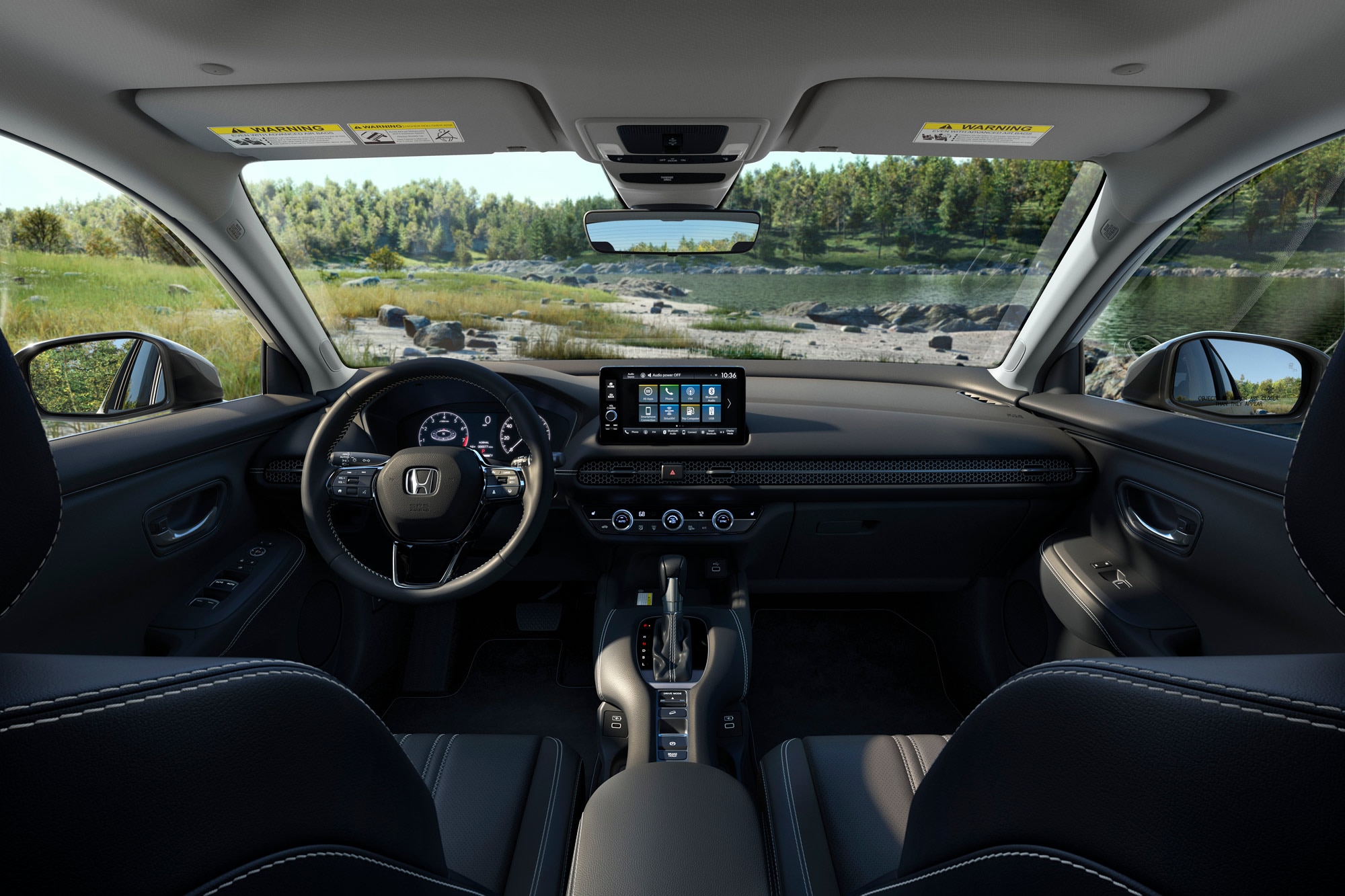 2024 Honda HR-V interior and infotainment screen.