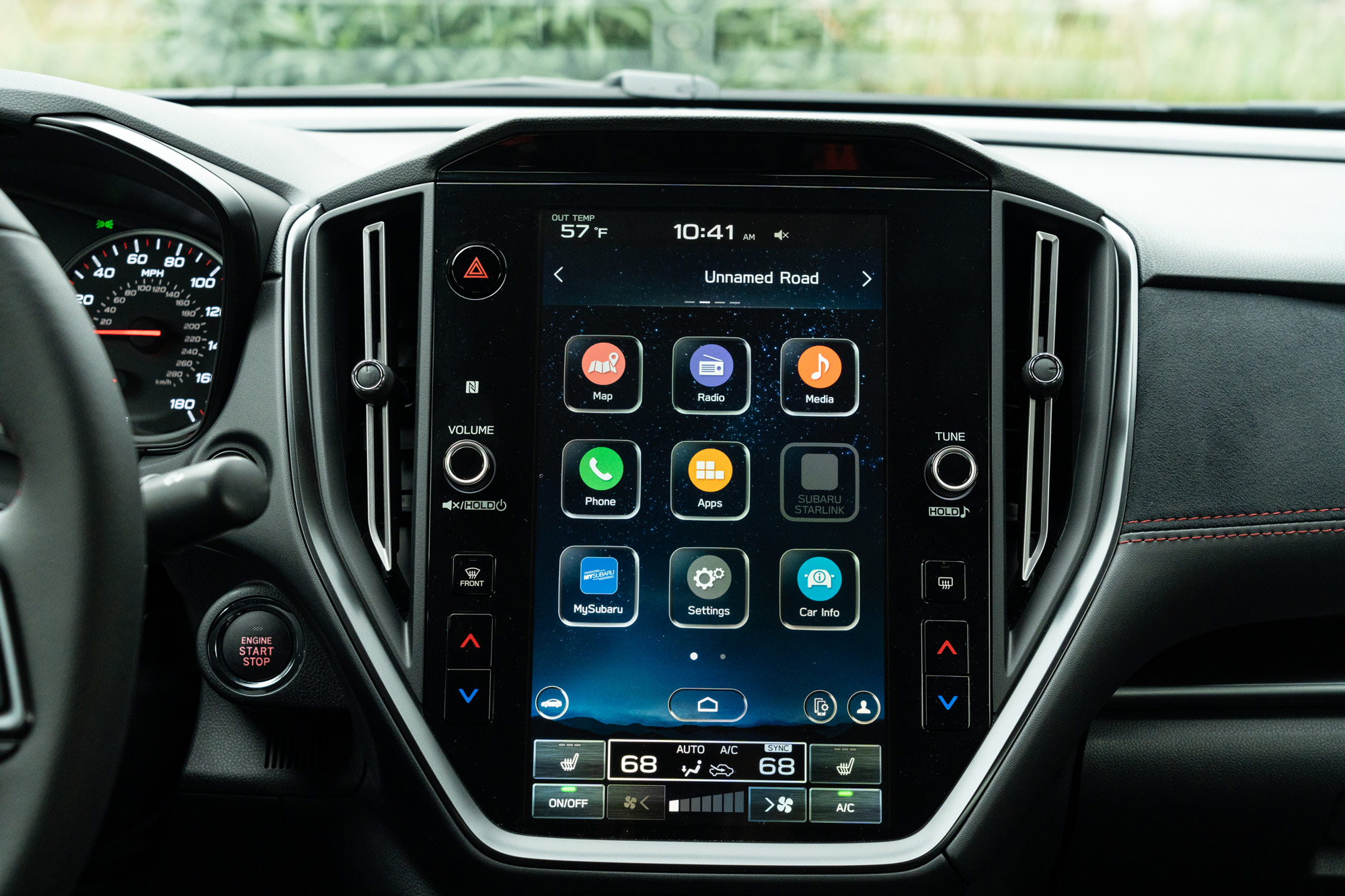 2024 Subaru WRX TR infotainment system screen.