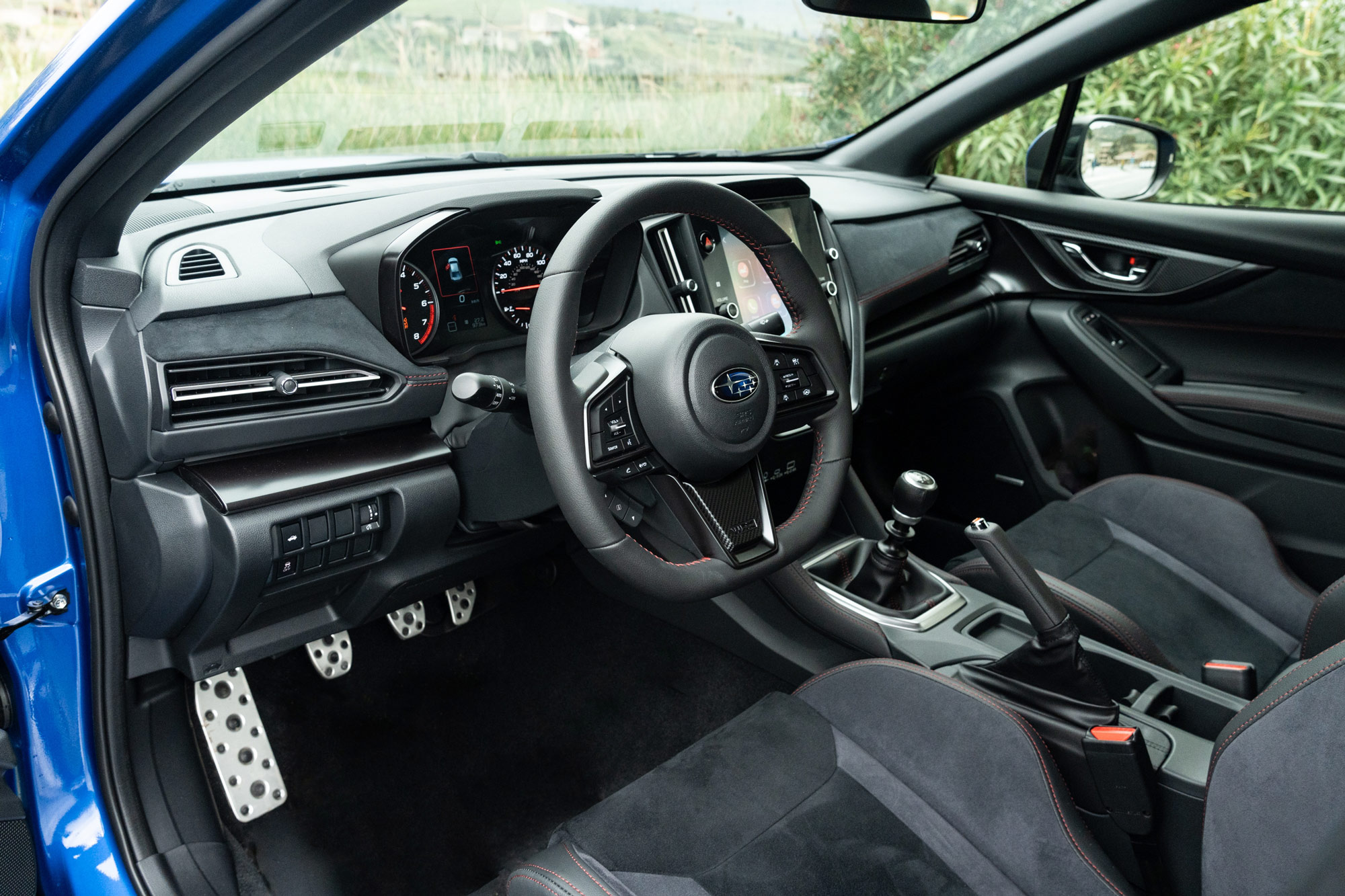 2024 Subaru WRX TR front seat and steering wheel.