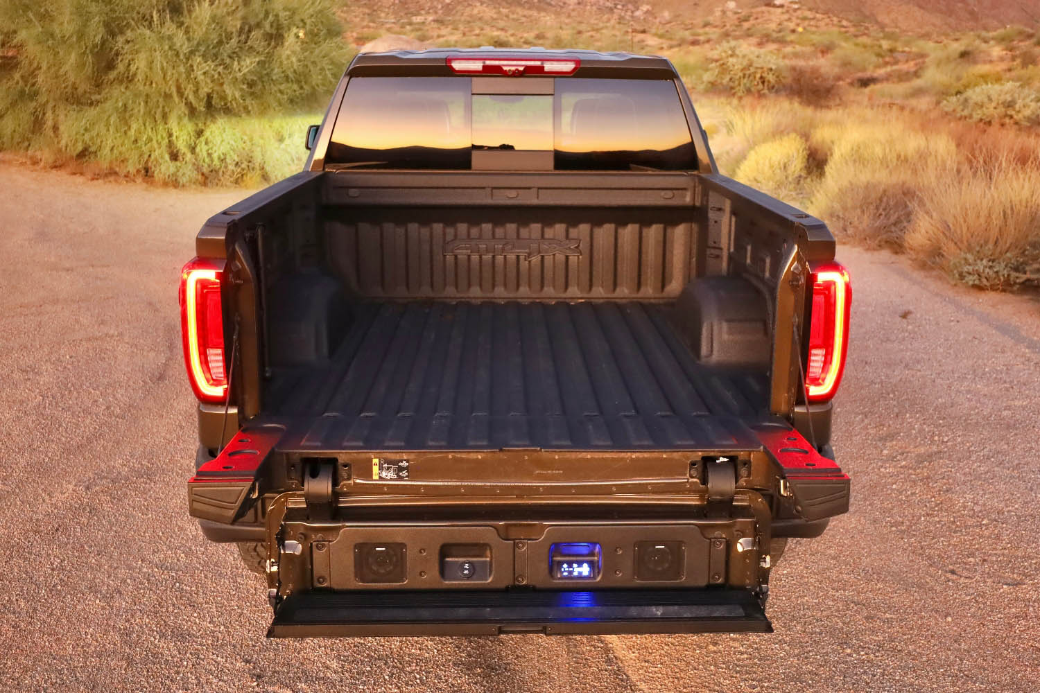 The multifunction tailgate and cargo bed of the 2023 GMC Sierra 1500 AT4X