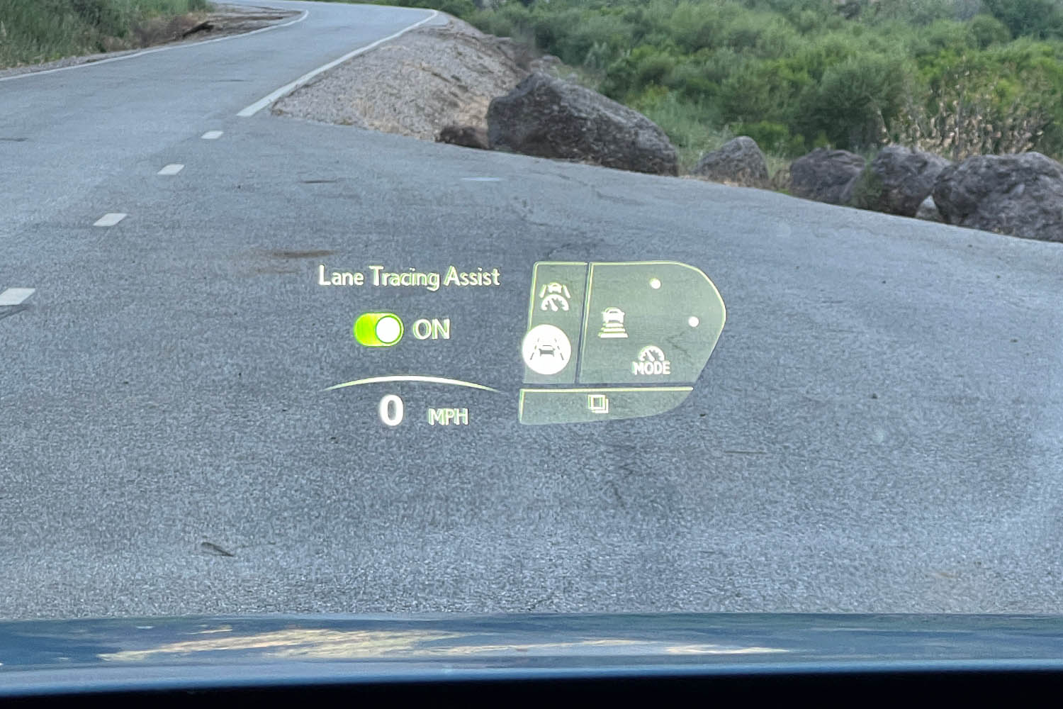The head up display in a 2023 Lexus RZ