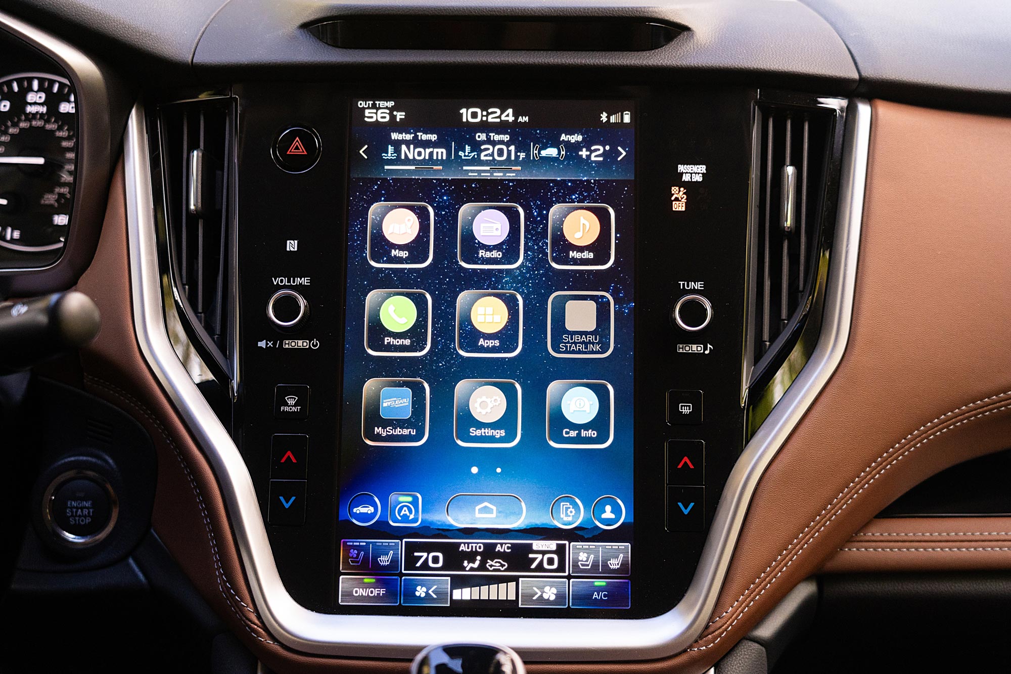 2024 Subaru Legacy infotainment screen.