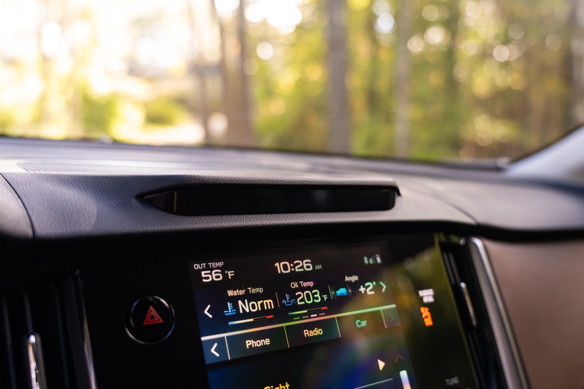 Close up of 2024 Subaru Legacy driver monitoring camera.