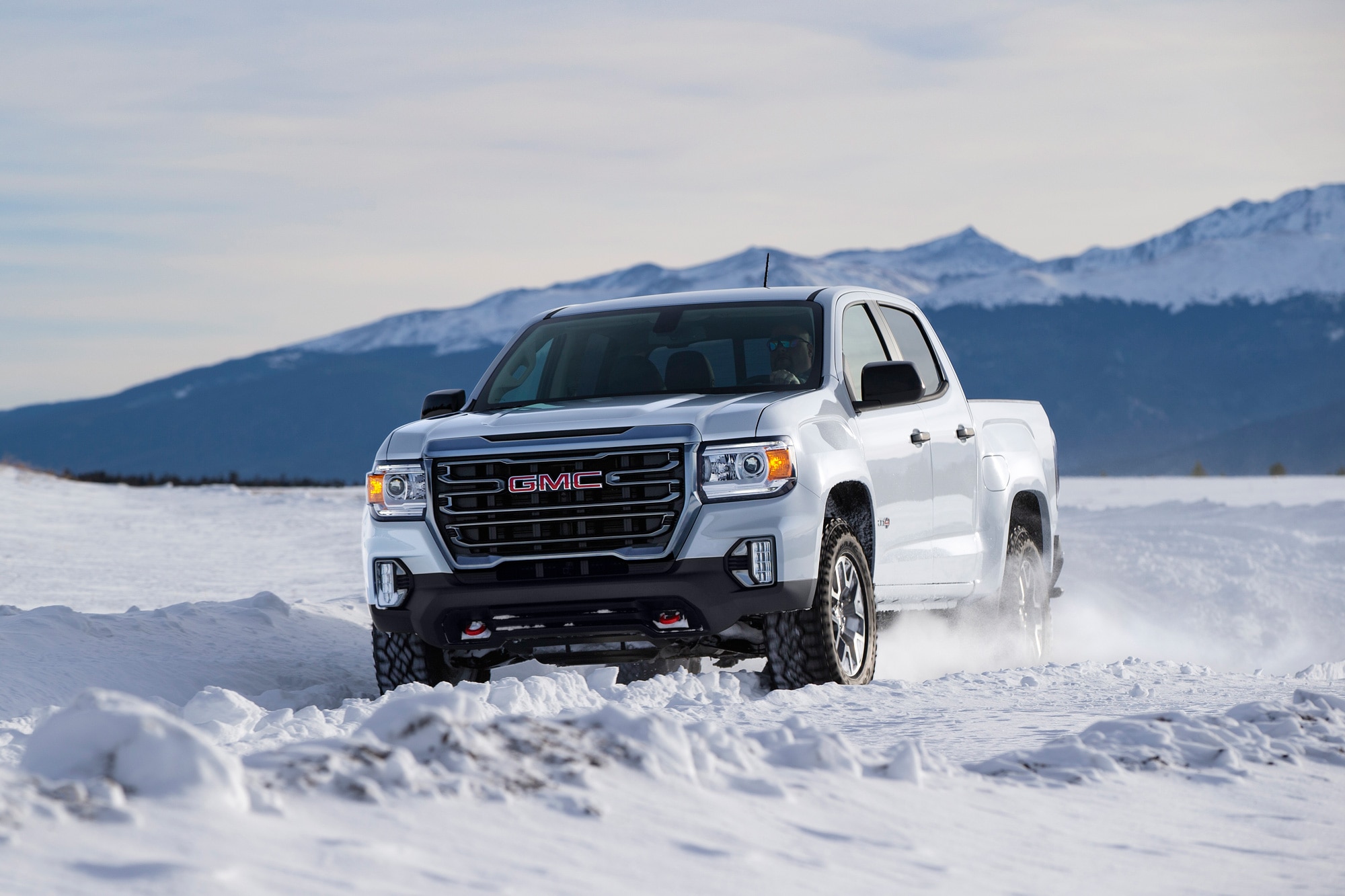 GMC Canyon in snow