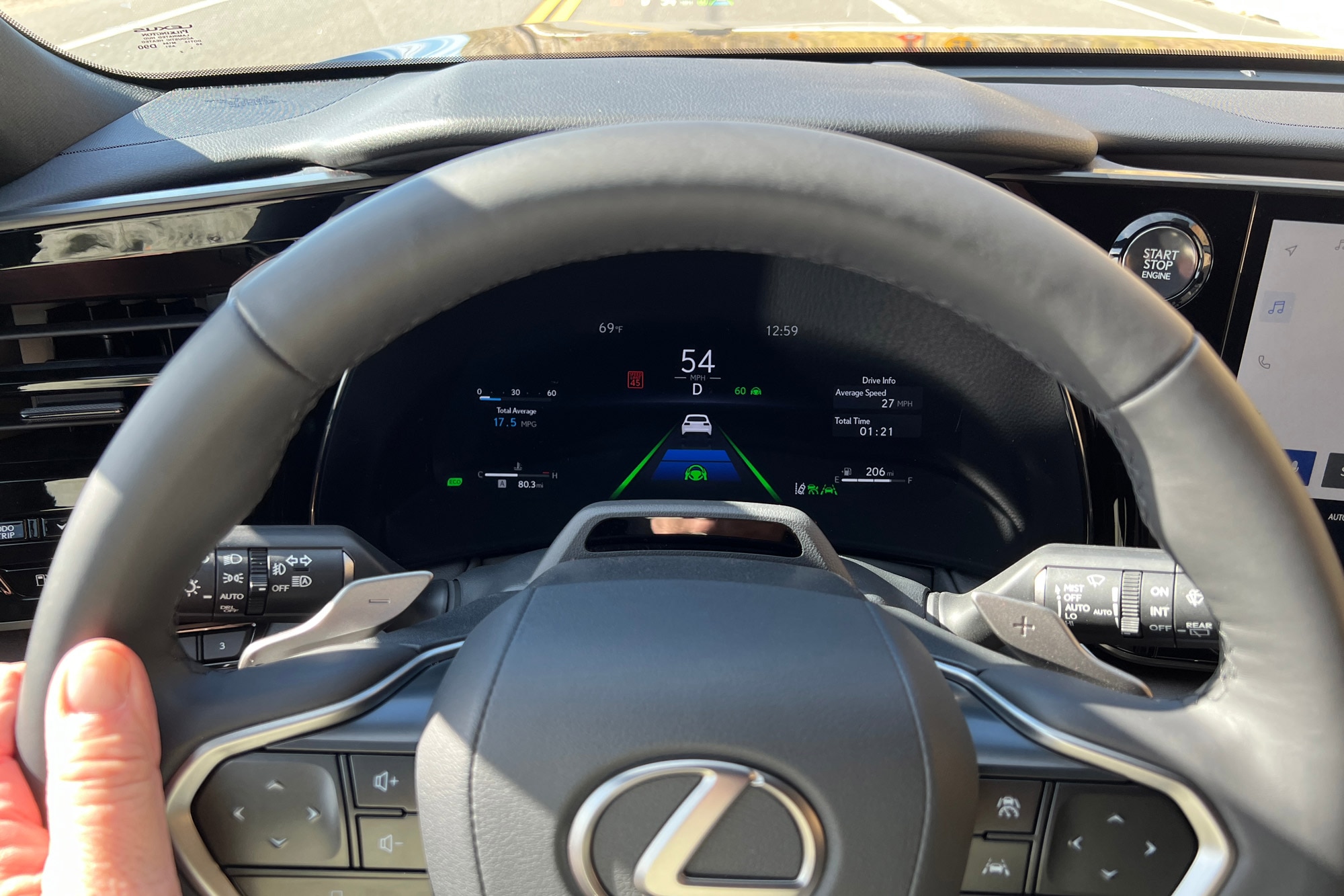 2024 Lexus TX being driven with driver aids enabled.