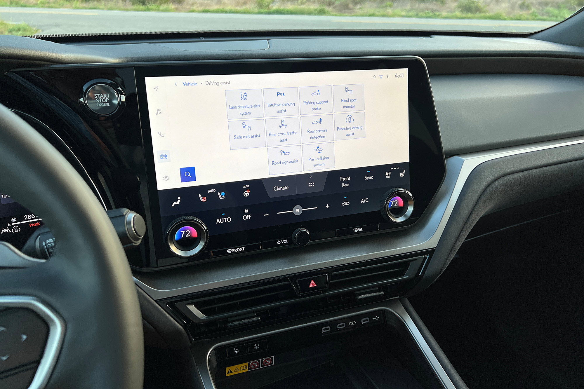 2024 Lexus TX infotainment system screen.