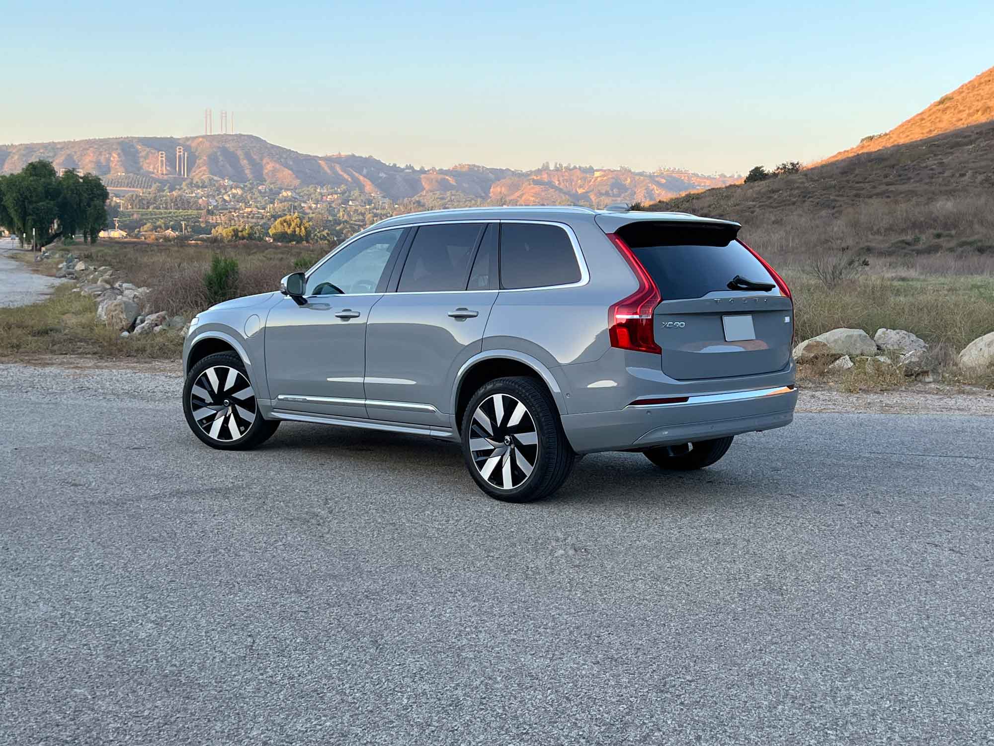 2024 Volvo XC90 Recharge Ultimate gray rear quarter left