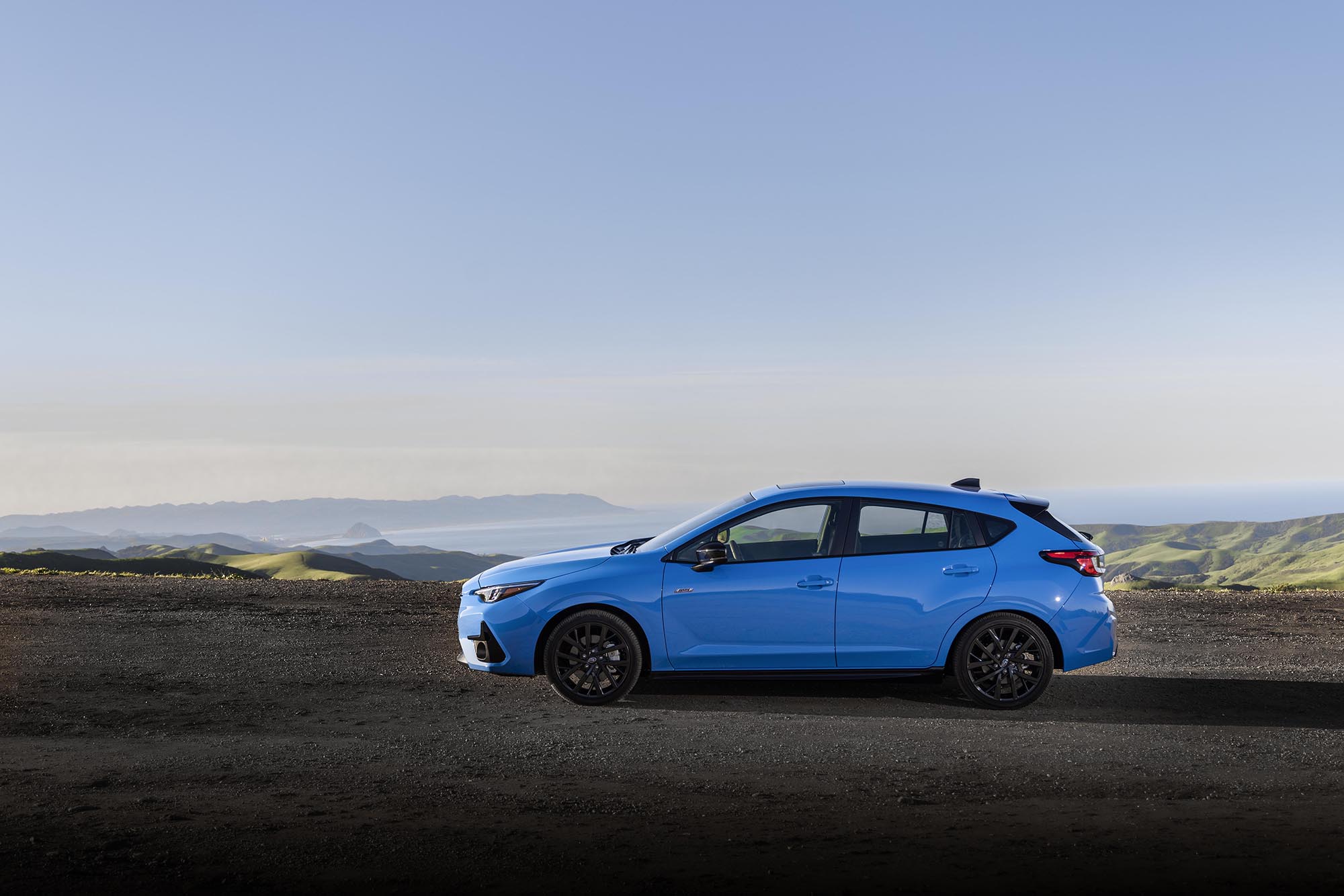 Subaru Impreza in blue profile