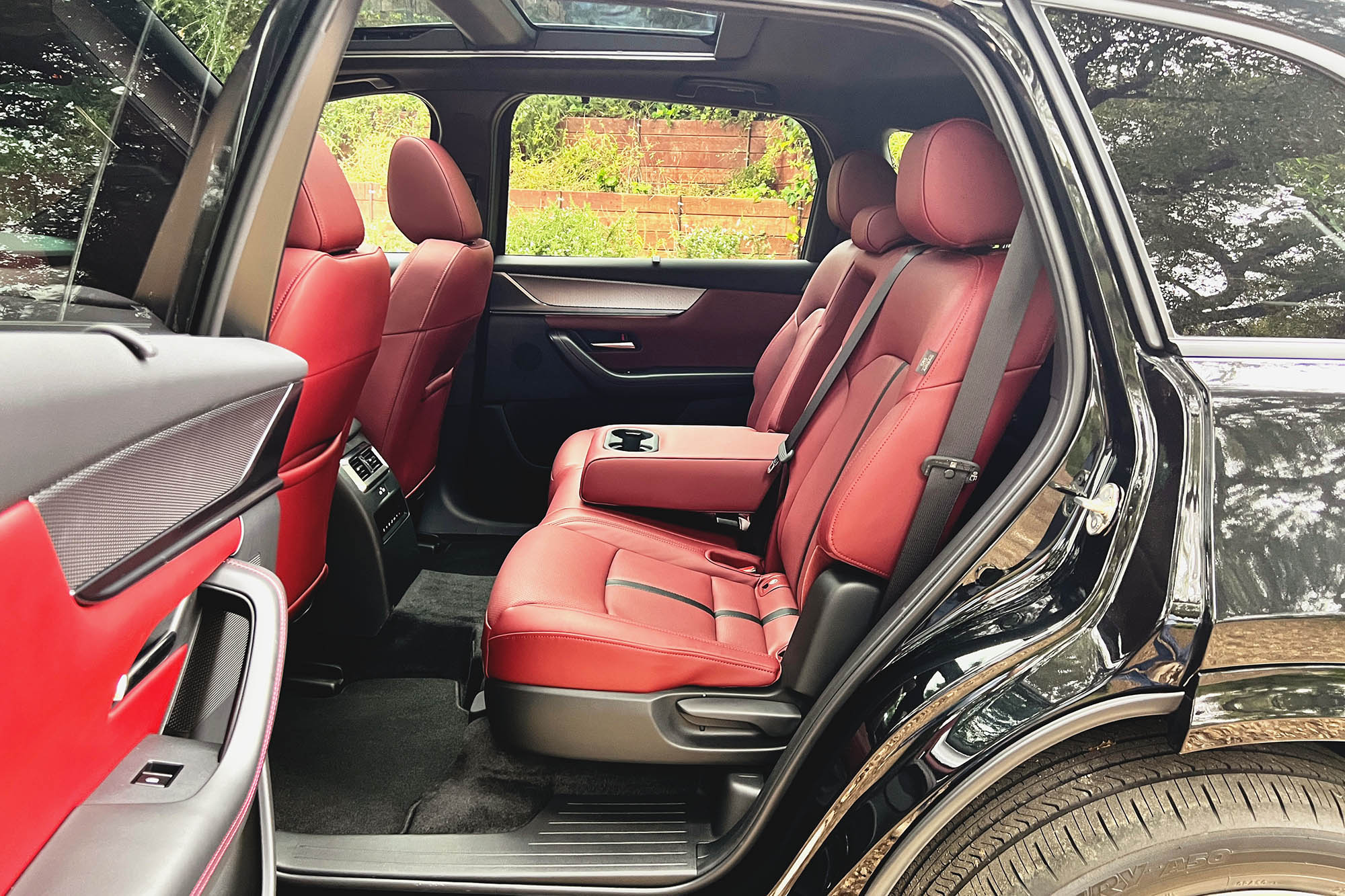 2025 Mazda CX-70 back seats in red