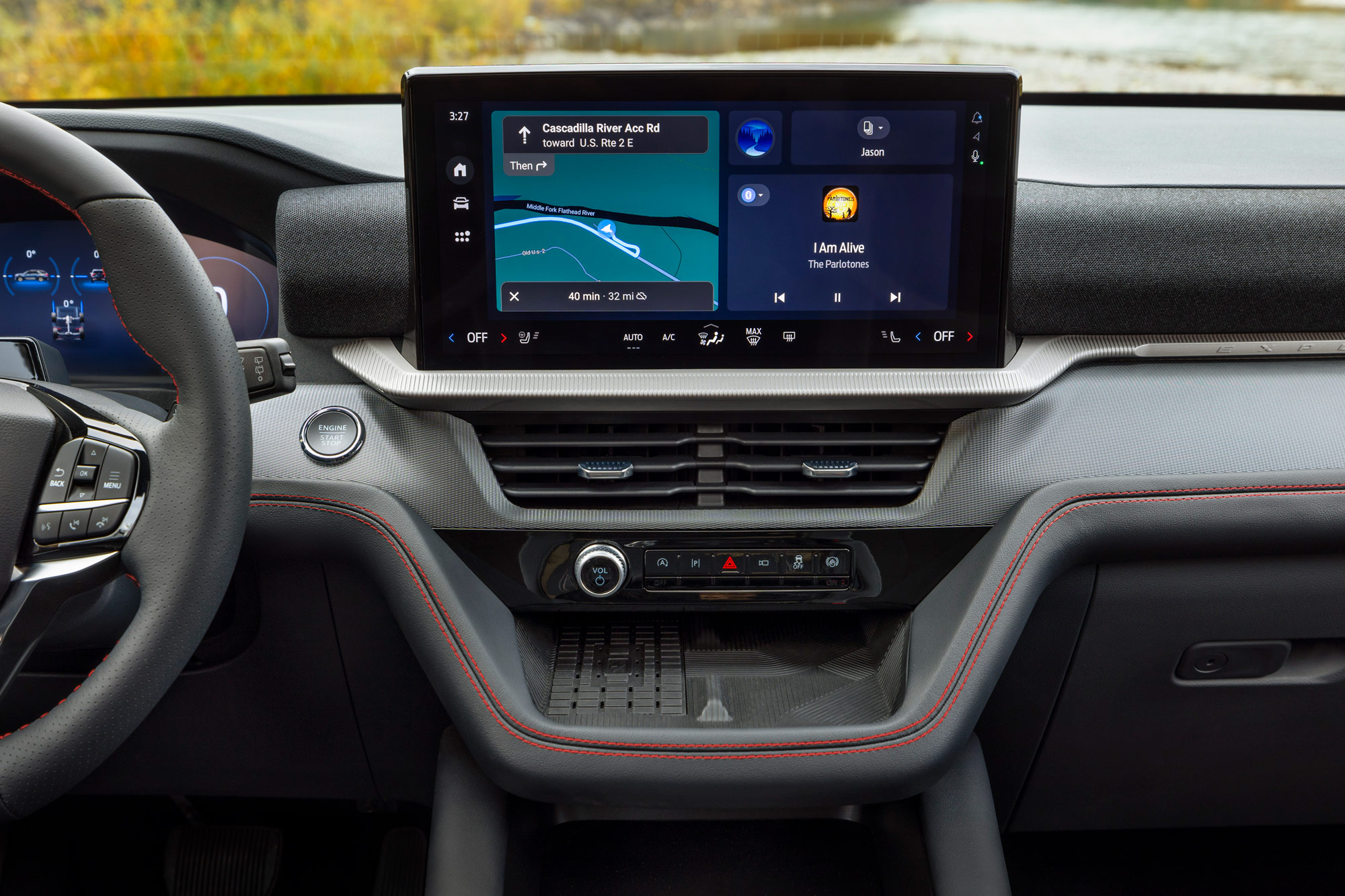 2025 Ford Explorer close up of infotainment screen.