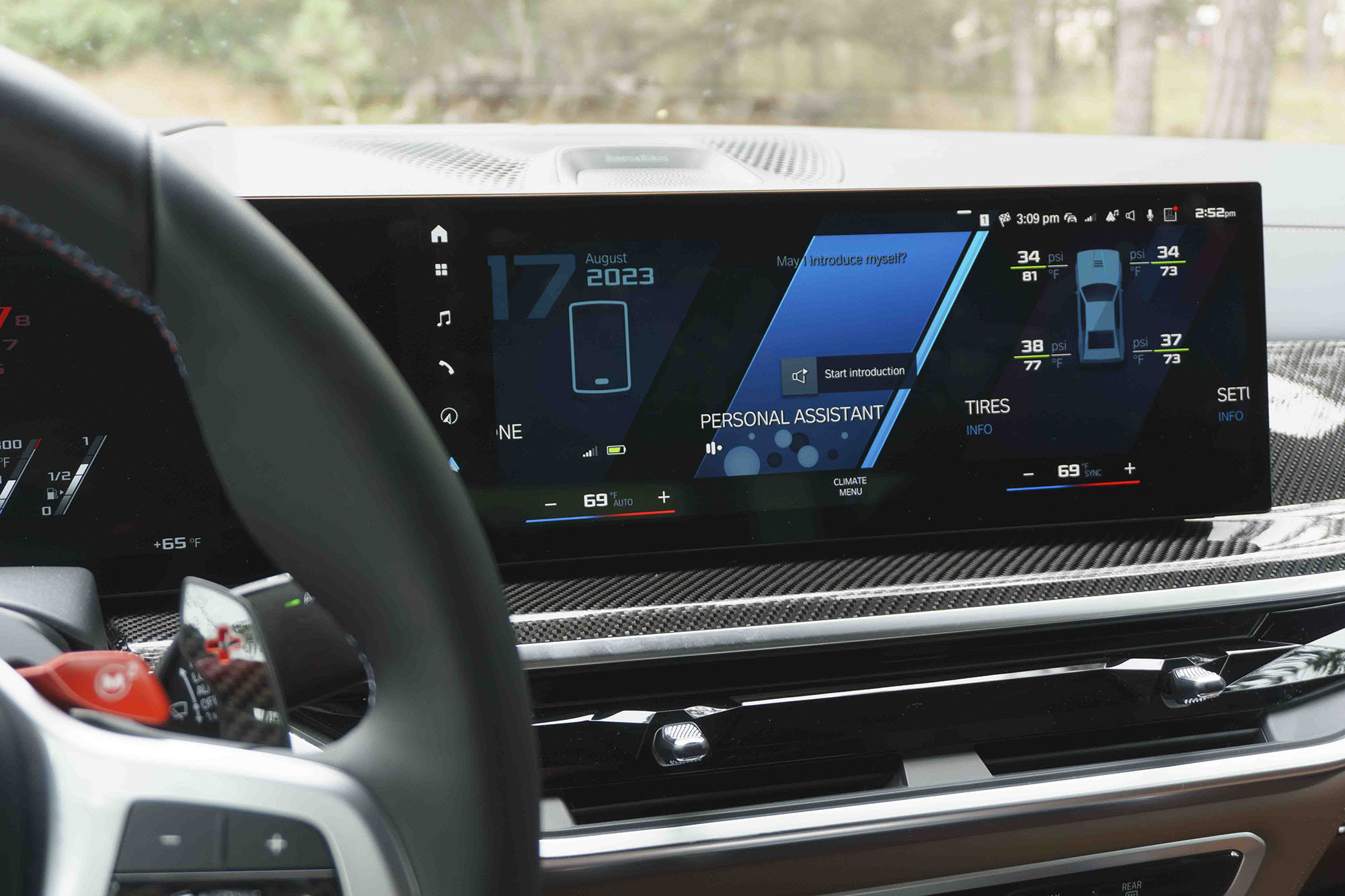 Infotainment screen in a 2024 BMW X6 M
