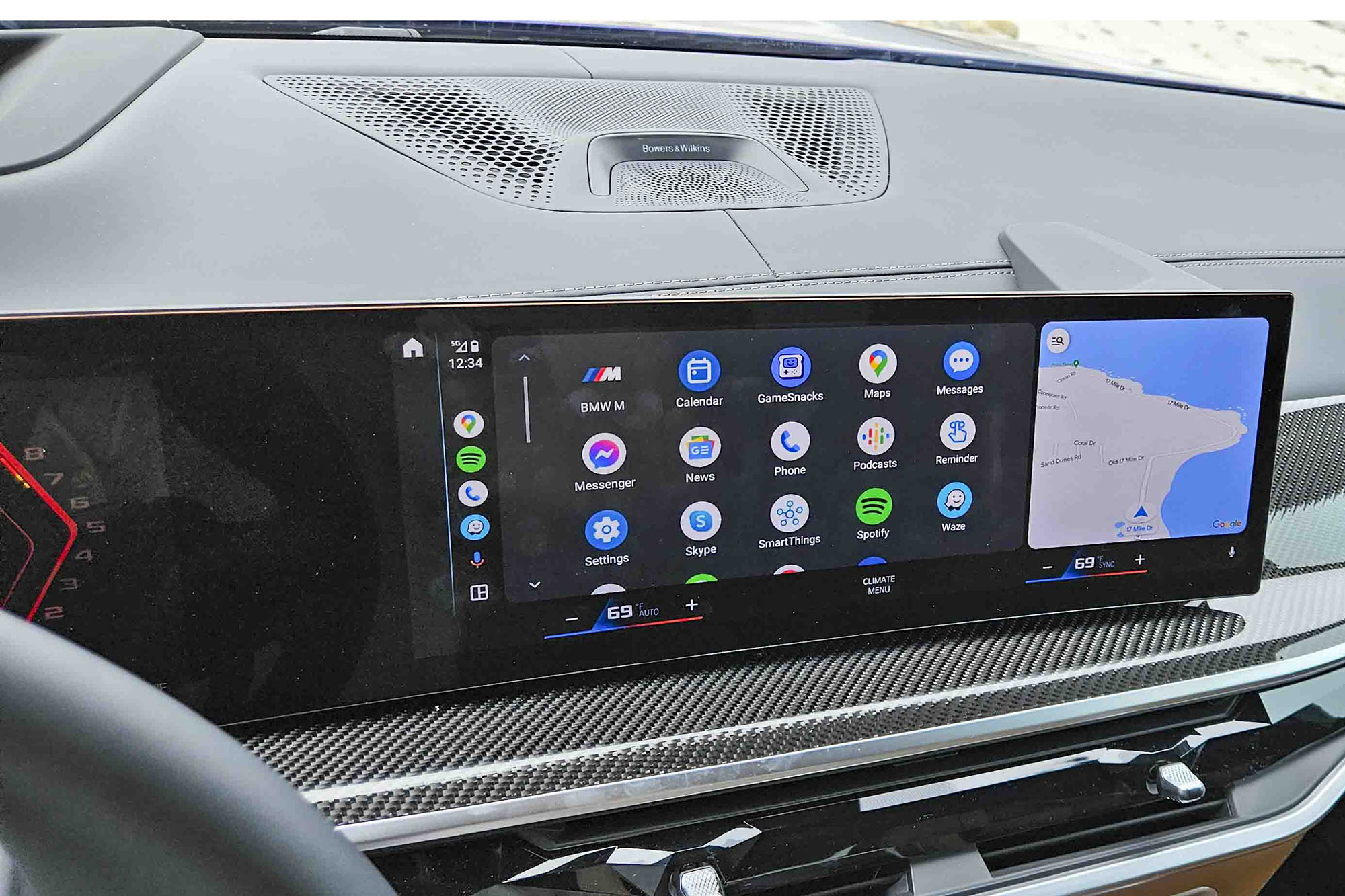 Infotainment screen in a 2024 BMW X6 M showing available apps