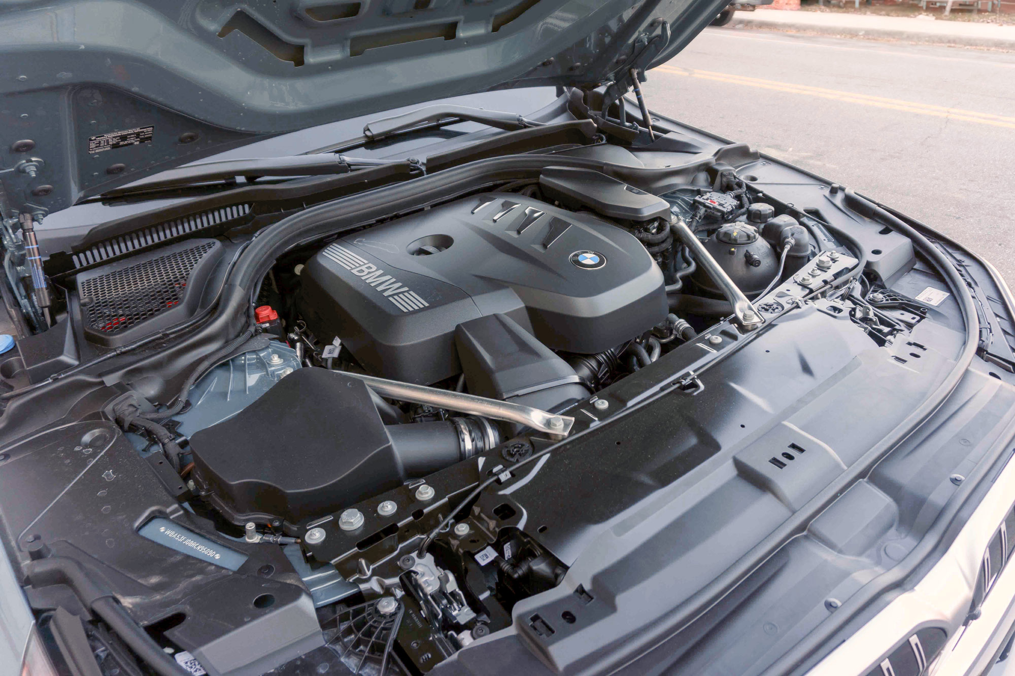 2025 BMW 5 Series engine bay.